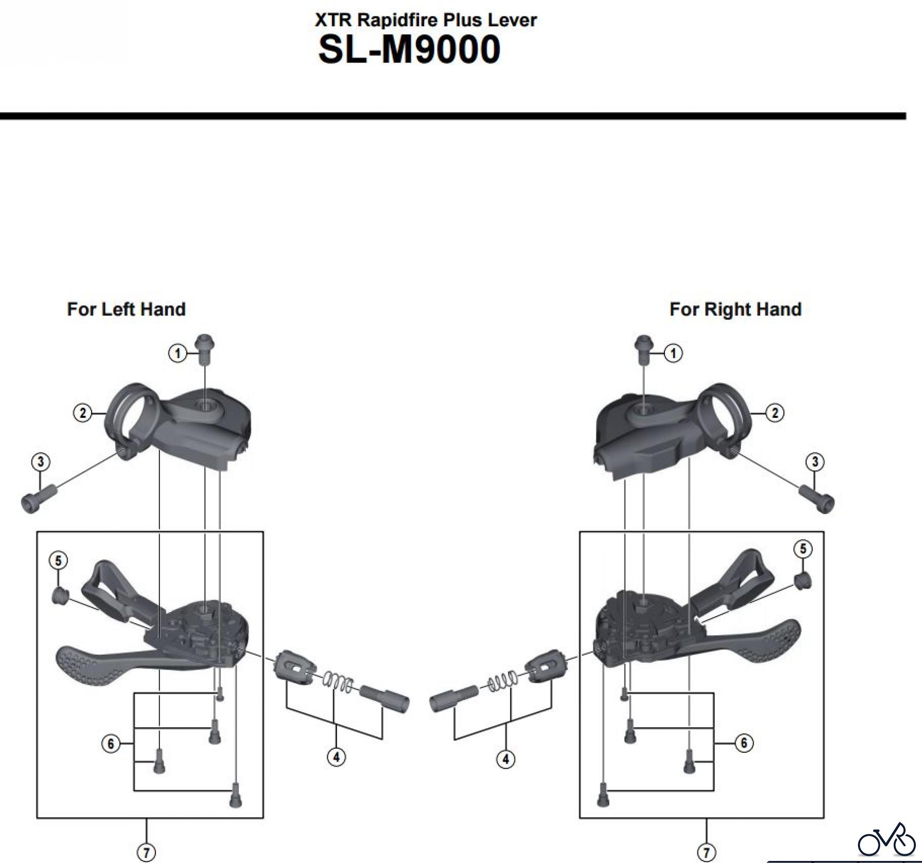  Shimano SL Shift Lever - Schalthebel SL-M9000 XTR Rapidfire Plus Lever