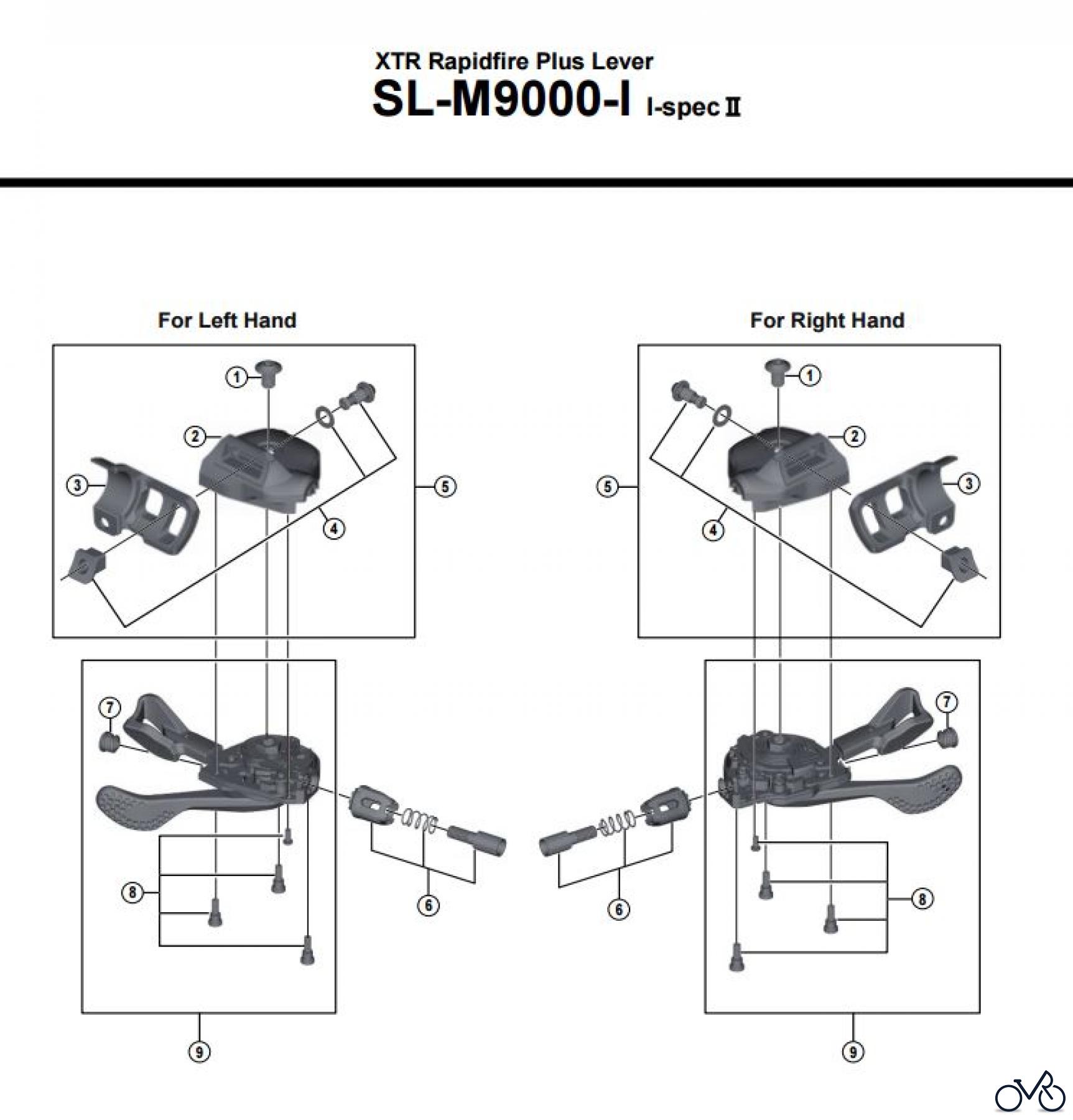  Shimano SL Shift Lever - Schalthebel SL-M9000I -3778 I-specⅡ  XTR Rapidfire Plus Lever