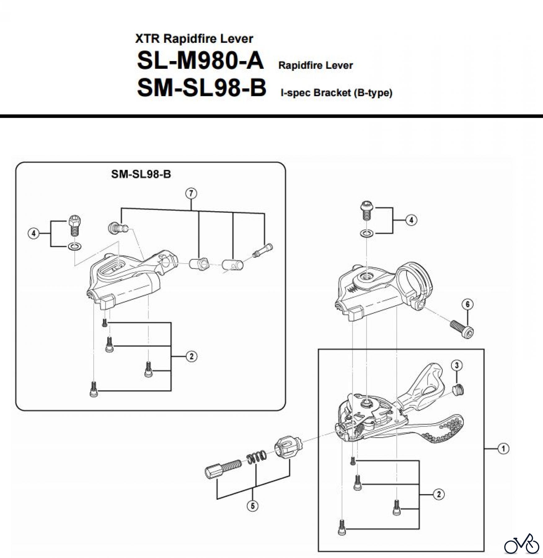  Shimano SL Shift Lever - Schalthebel SL-M980-A -3310A