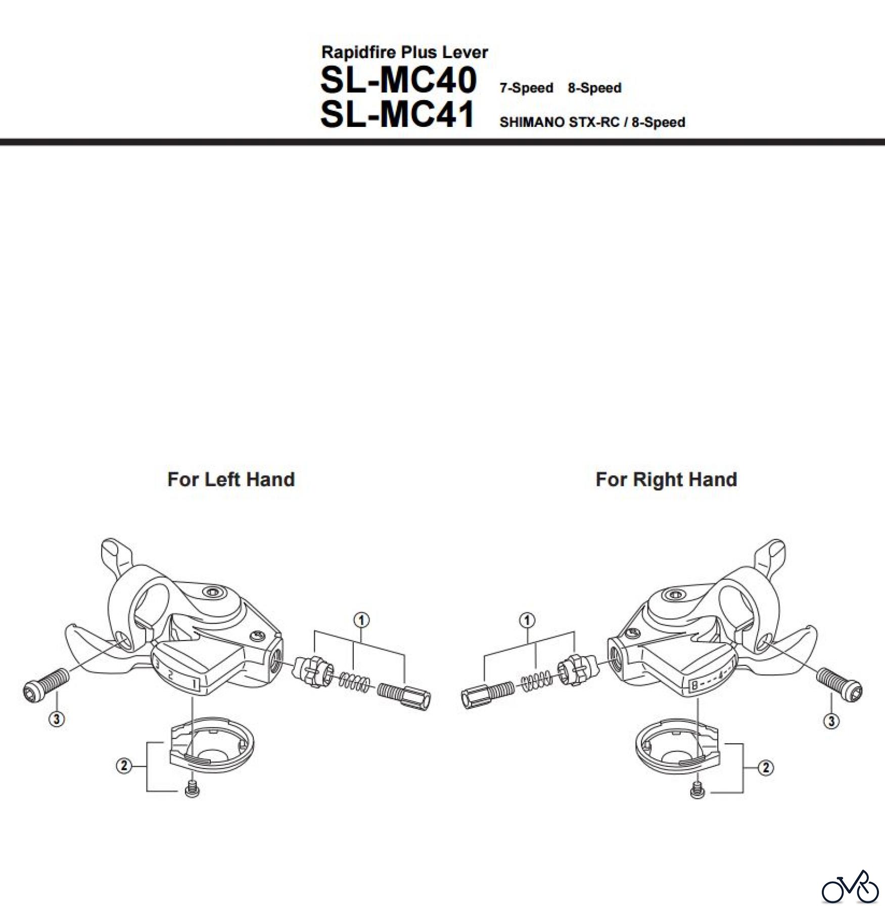  Shimano SL Shift Lever - Schalthebel SL-MC40 -11673B Rapidfire Plus Lever 