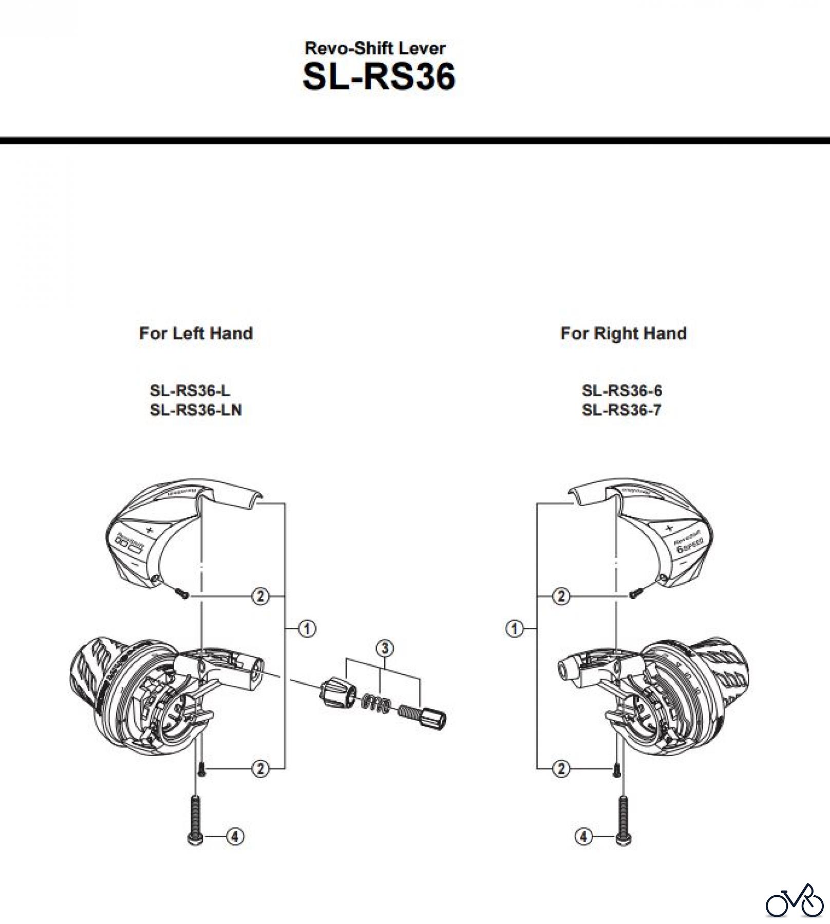  Shimano SL Shift Lever - Schalthebel SL-RS36 -3294  Revo-Shift Lever