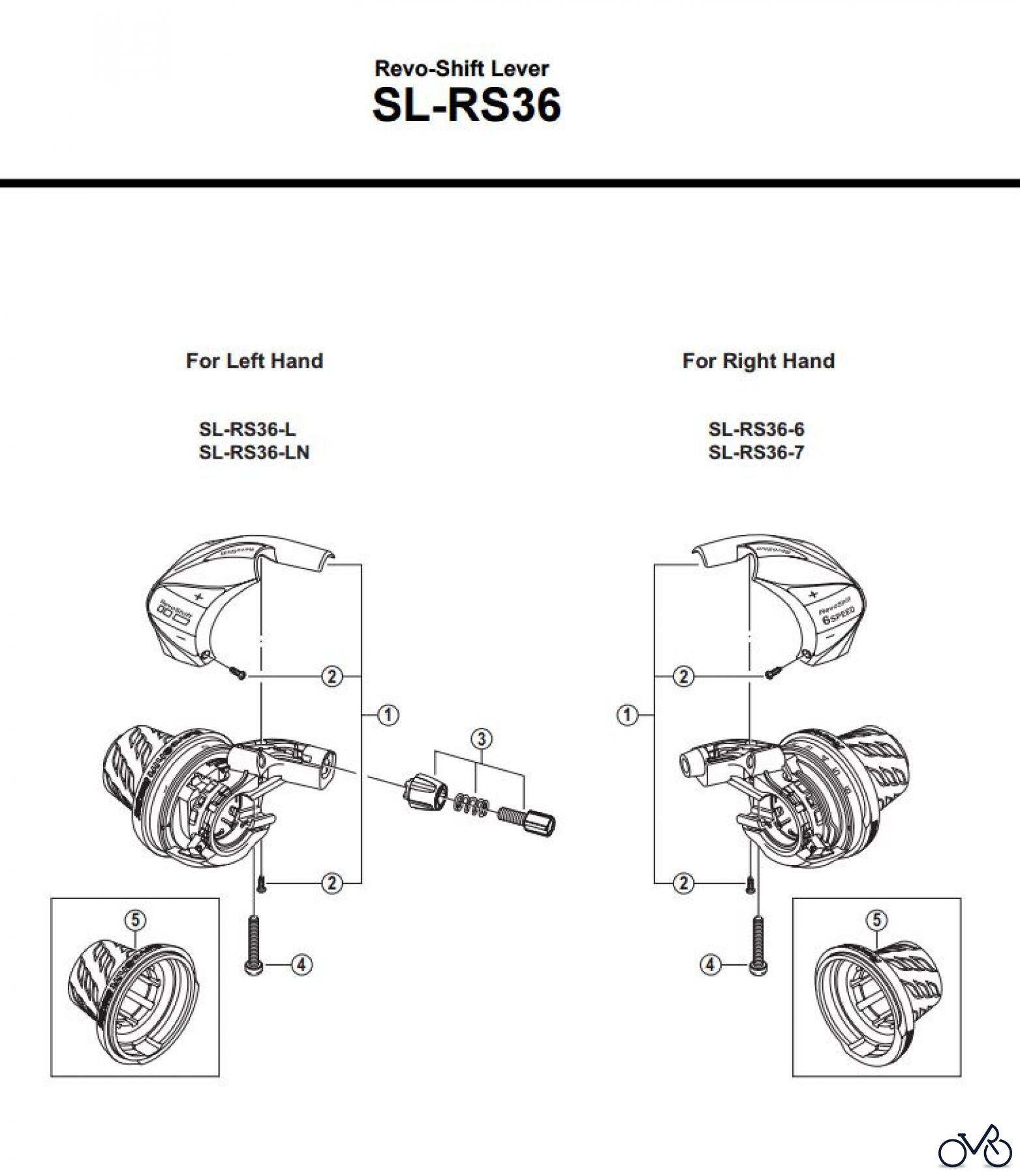  Shimano SL Shift Lever - Schalthebel SL-RS36 -3294A  Revo-Shift Lever