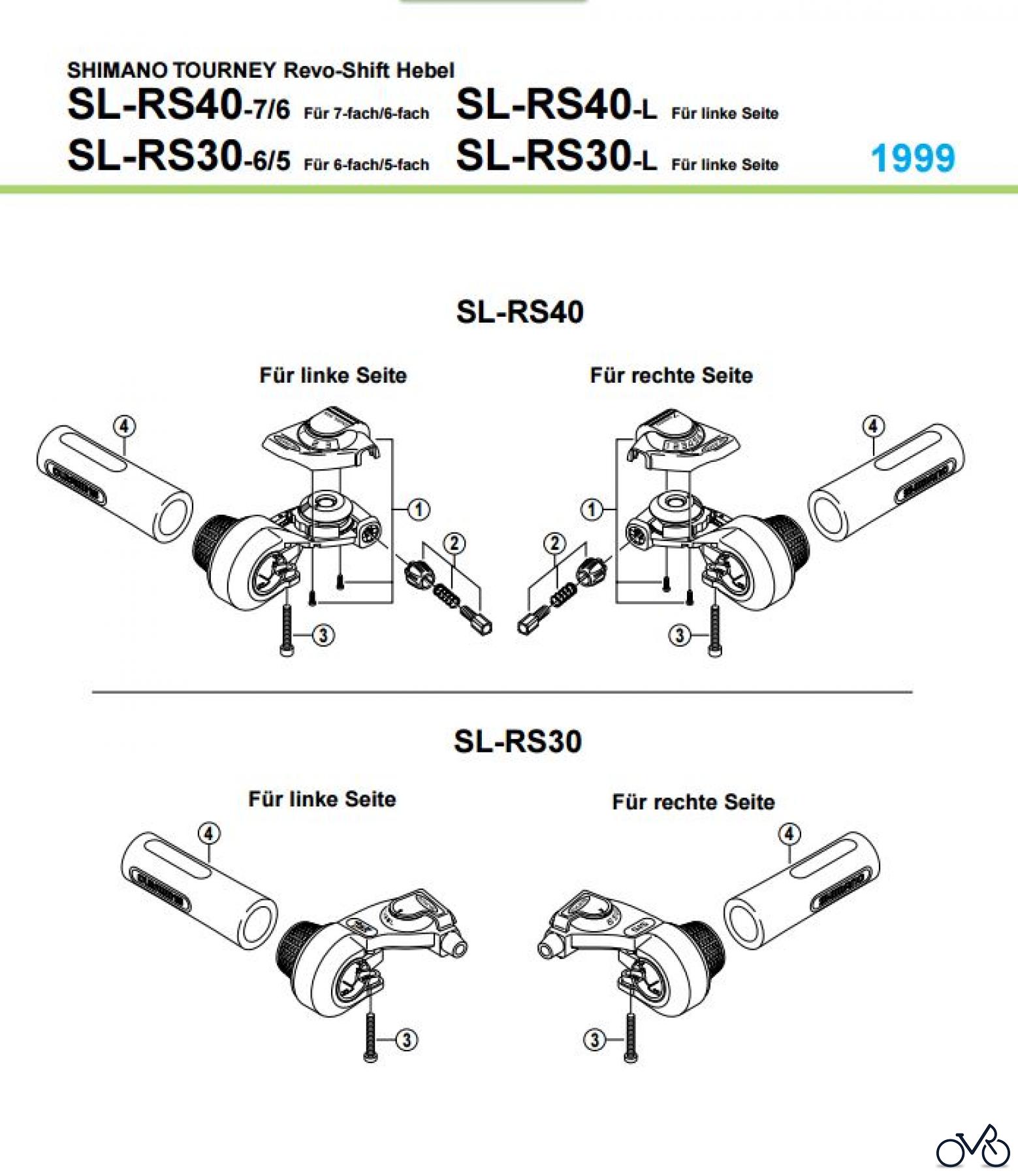  Shimano SL Shift Lever - Schalthebel SL-RS40-30-99