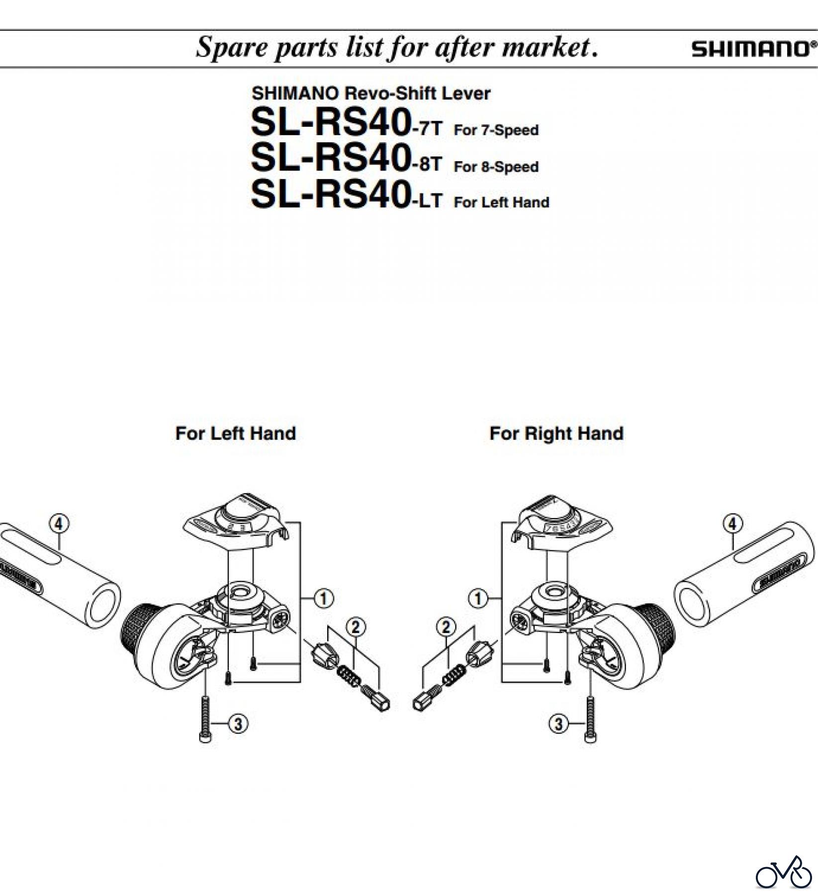  Shimano SL Shift Lever - Schalthebel SL-RS40-7-8