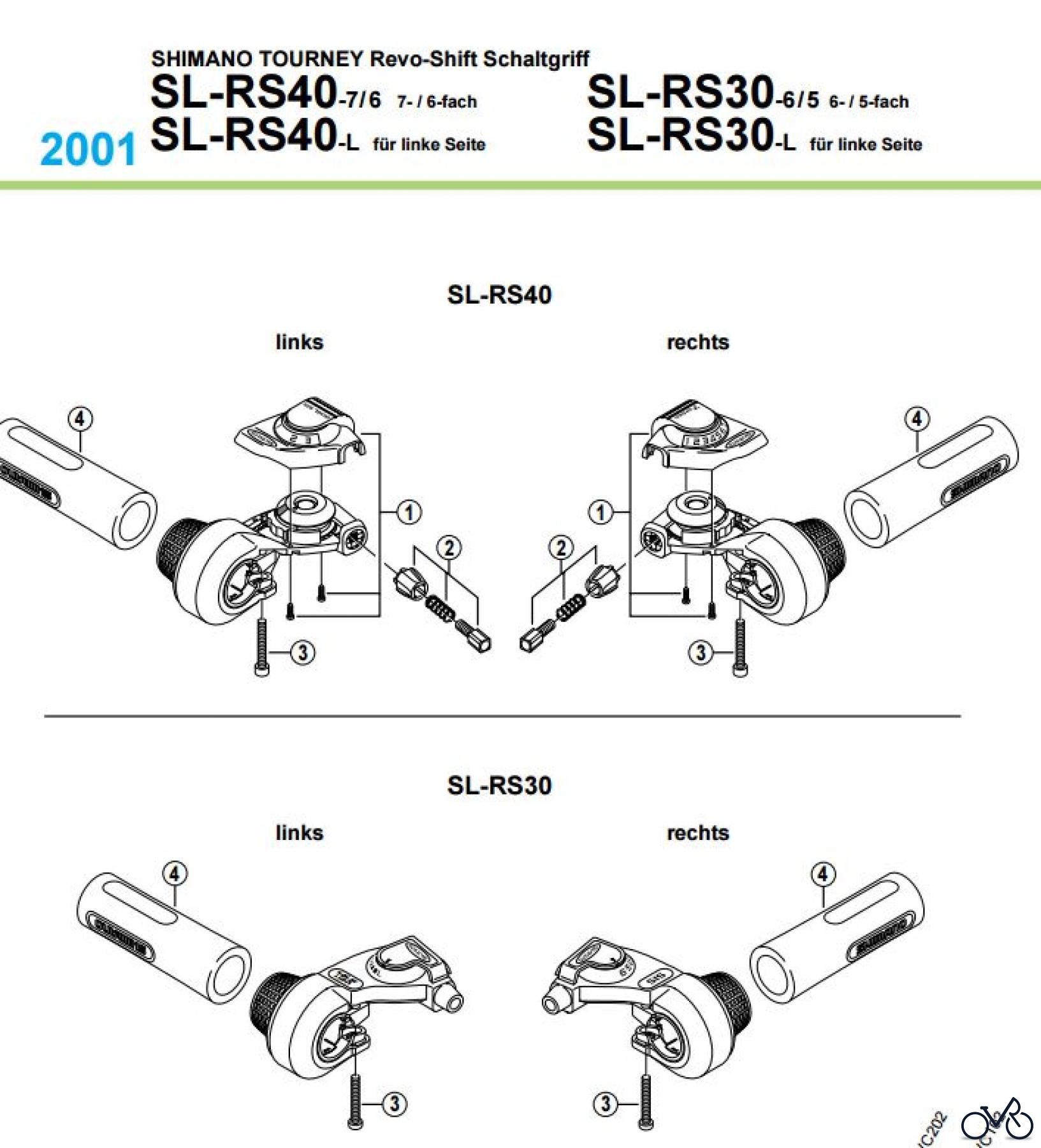  Shimano SL Shift Lever - Schalthebel SL-RS40-RS30-01