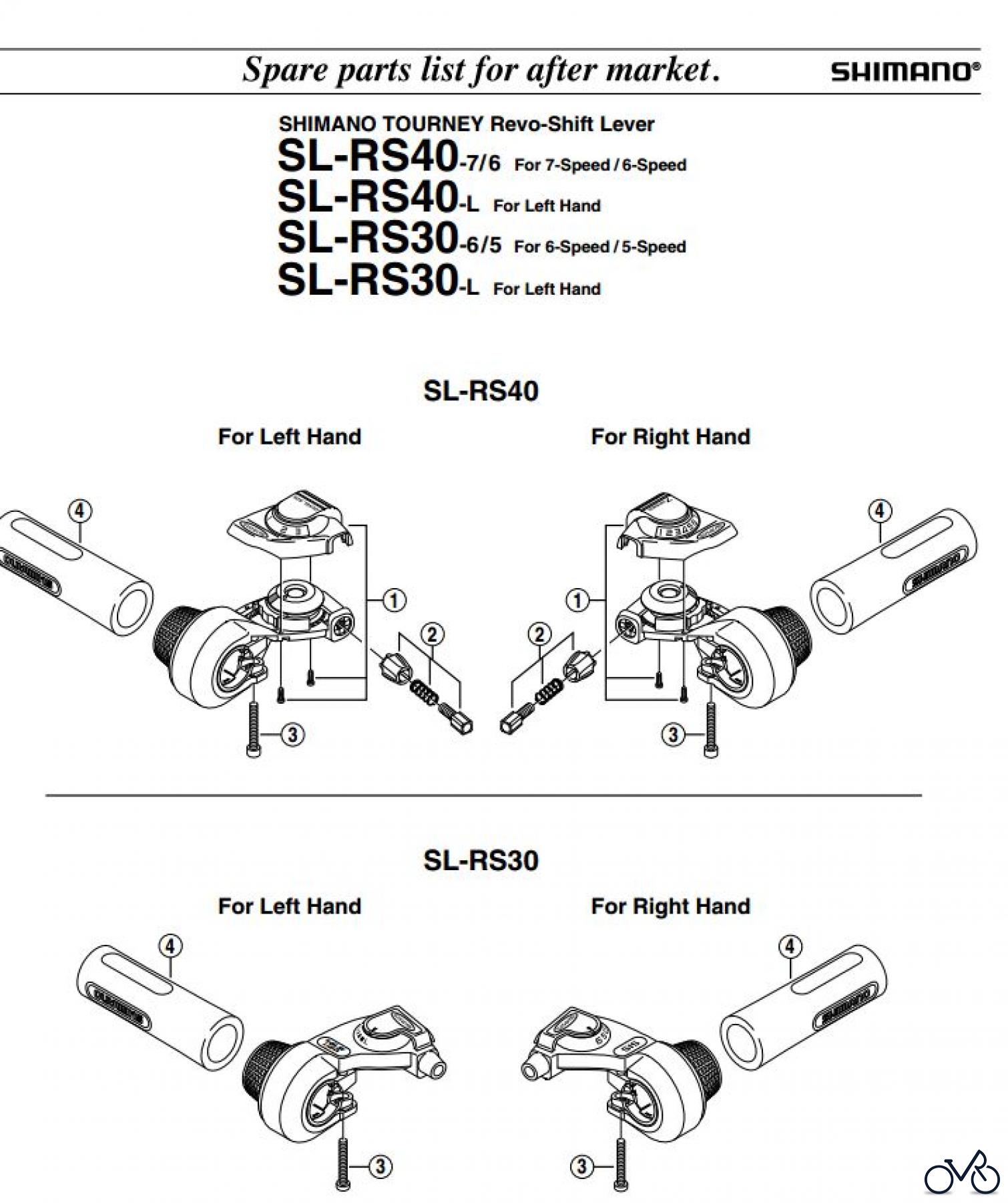  Shimano SL Shift Lever - Schalthebel SL-RS40_RS30-1723A