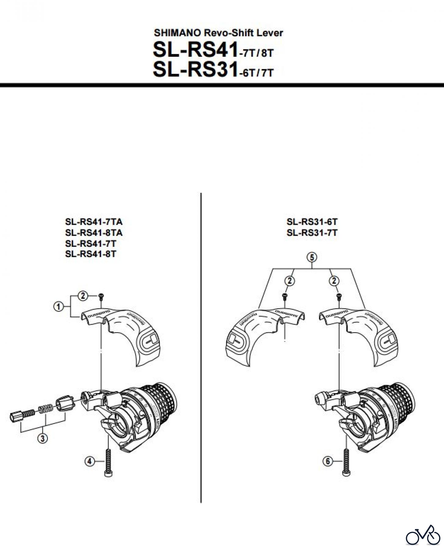  Shimano SL Shift Lever - Schalthebel SL-RS41-31-7T