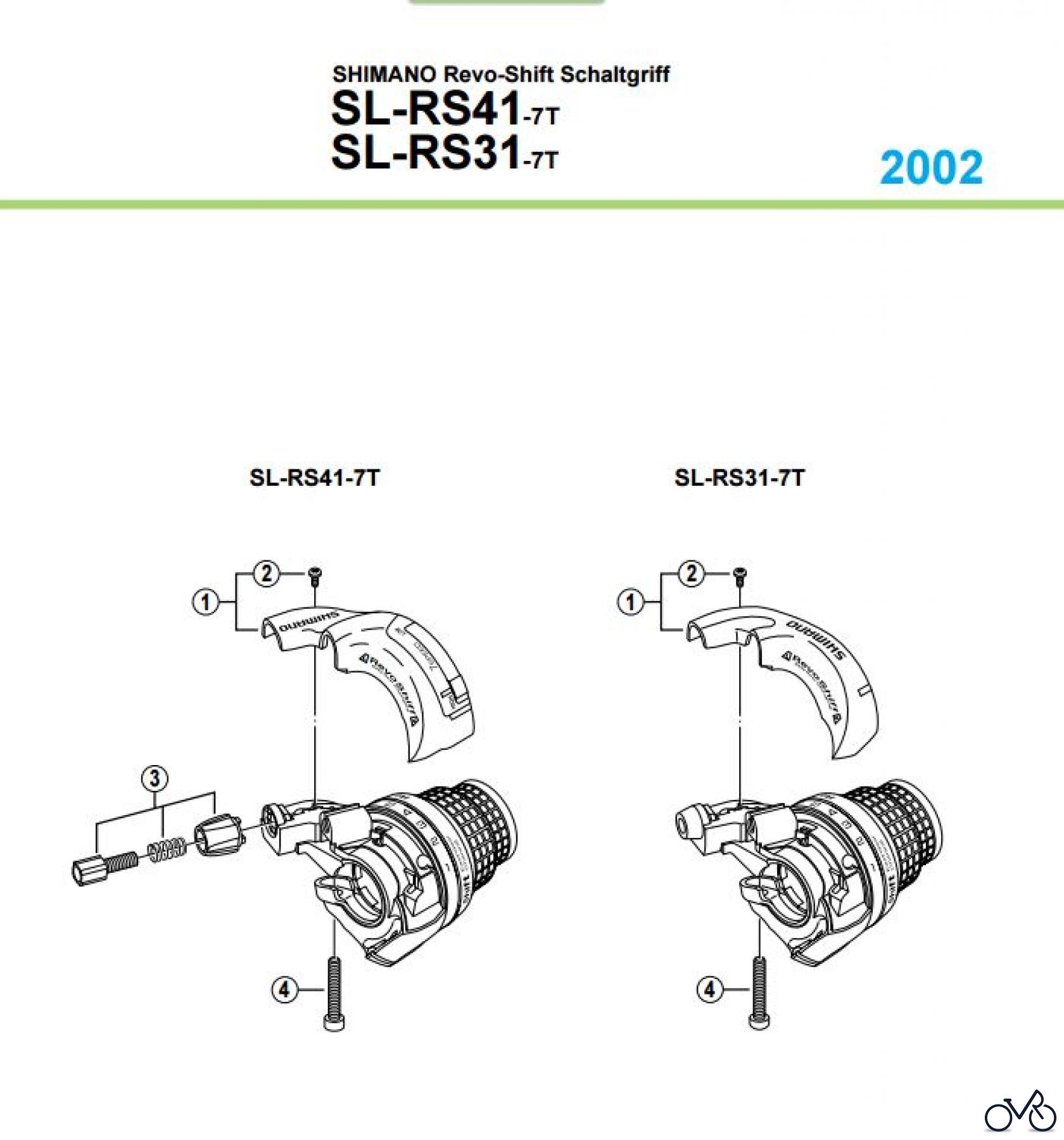  Shimano SL Shift Lever - Schalthebel SL-RS41-7-RS31-7-02
