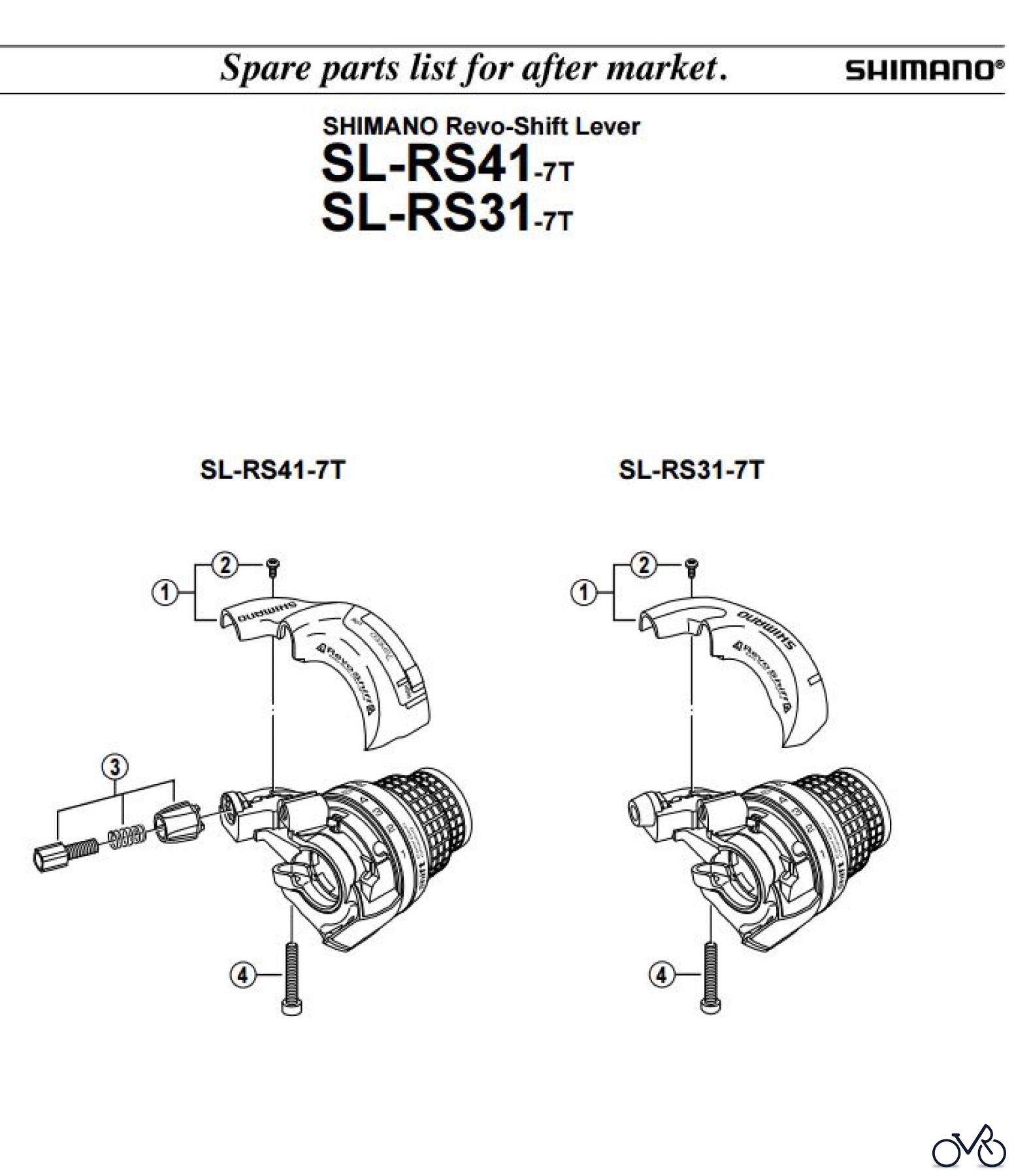  Shimano SL Shift Lever - Schalthebel SL-RS41_7_RS31_7-2105