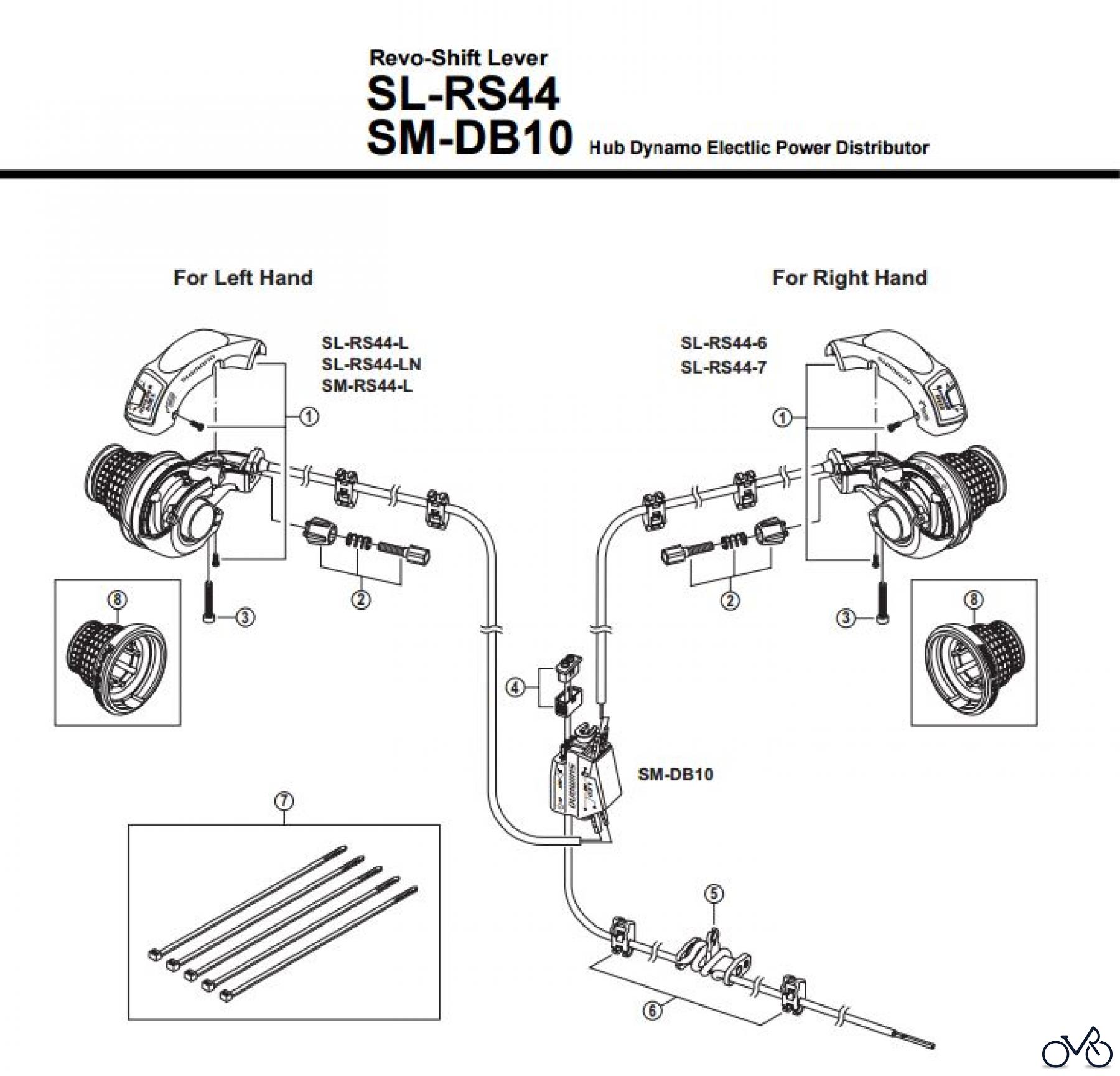  Shimano SL Shift Lever - Schalthebel SL-RS44, SM-DB10 -2779A  Revo-Shift Lever Hub Dynamo Electlic Power Distributor