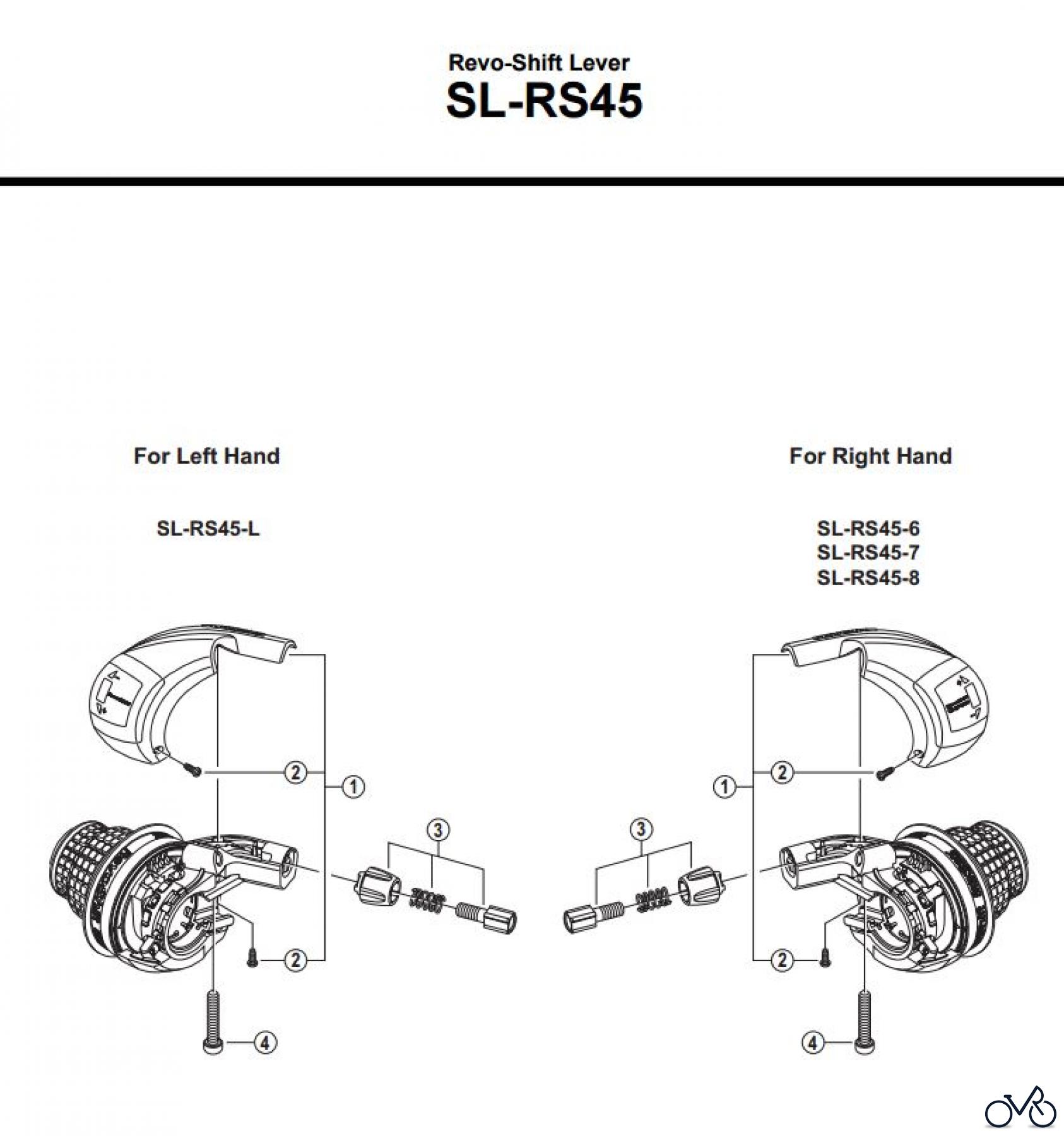  Shimano SL Shift Lever - Schalthebel SL-RS45 -3365 Revo-Shift Lever