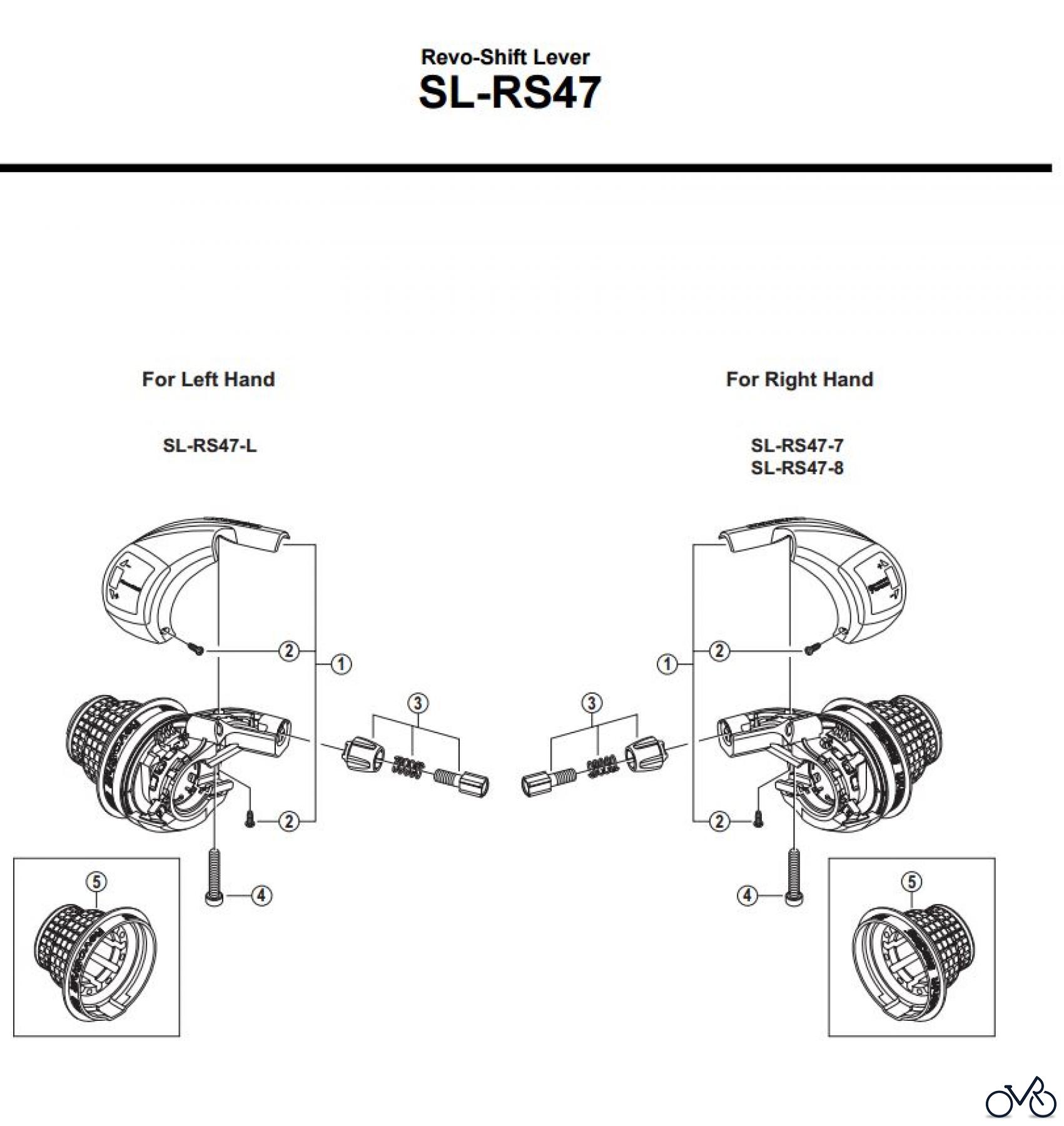  Shimano SL Shift Lever - Schalthebel SL-RS47 -3366A  Revo-Shift Lever
