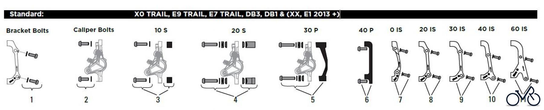  Sram avid BRACKETS & HARDWARE MOUNTING BRACKETS & TOWERS/SPACERS / HARDWARE Standard:X0 TRAIL, E9 TRAIL, E7 TRAIL, DB3, DB1 & (XX, E1 2013 +)