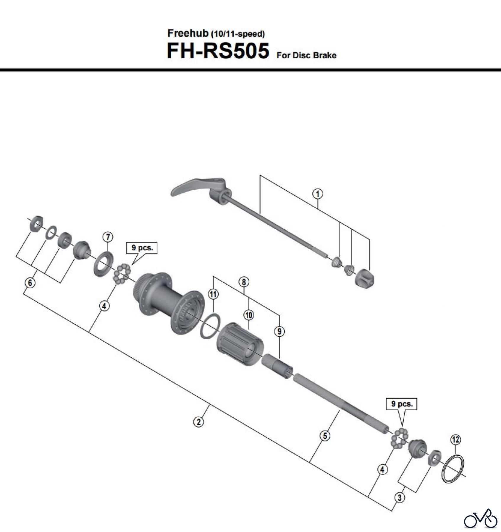  Shimano FH Free Hub - Freilaufnabe FH-RS505