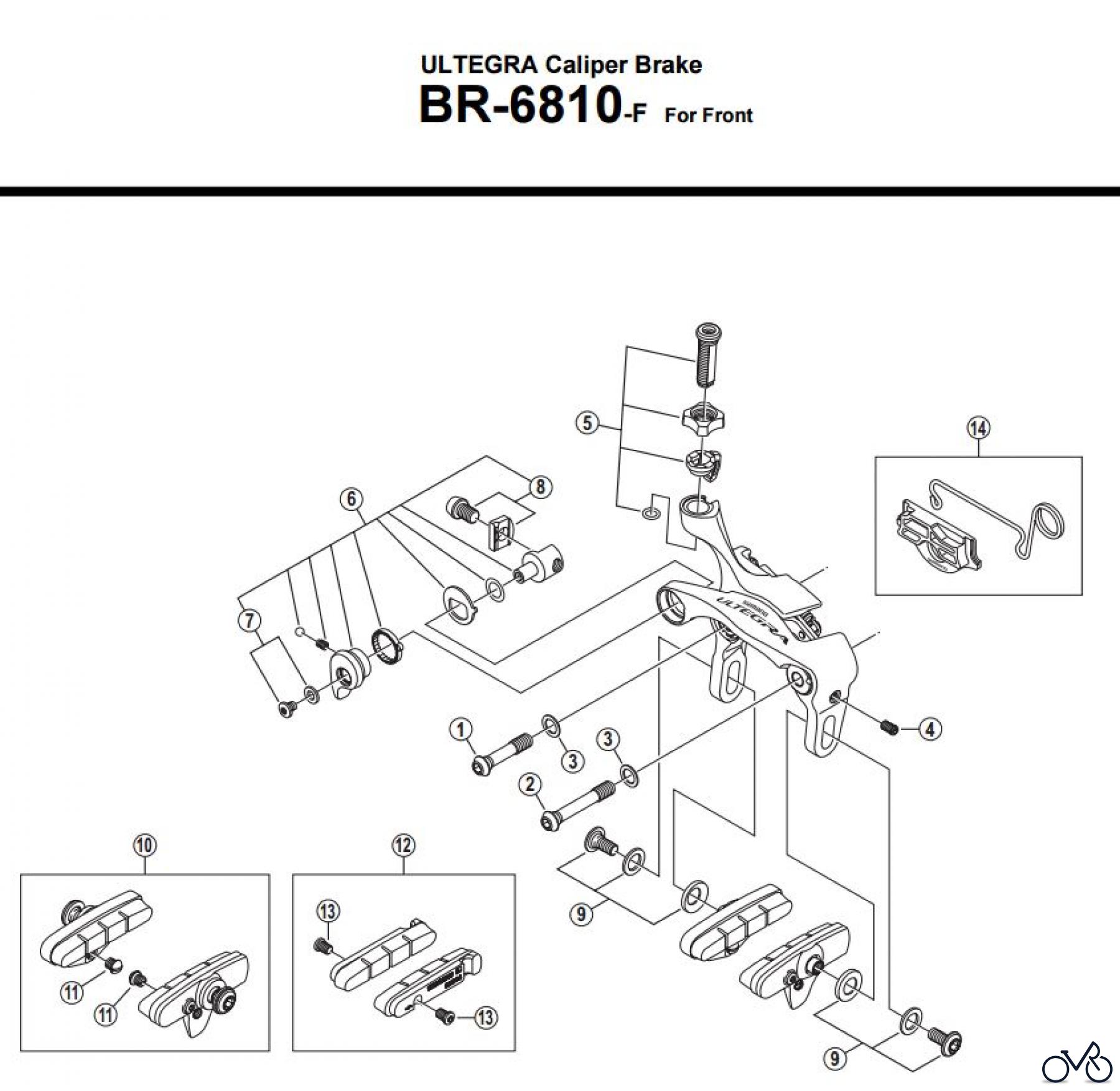Shimano BR Brake - Bremse BR-6810-F -3600 ULTEGRA Caliper Brake