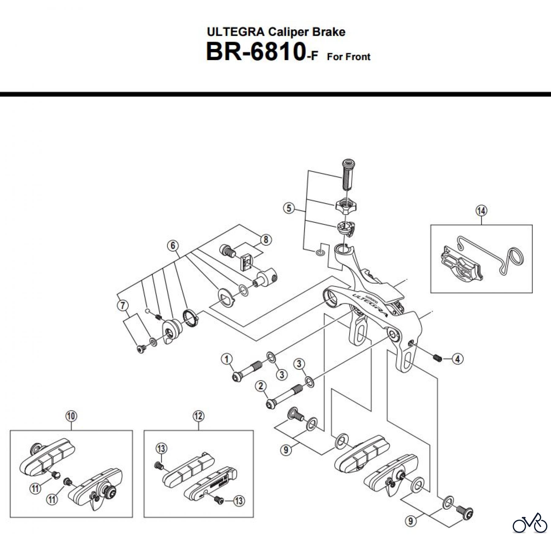  Shimano BR Brake - Bremse BR-6810-F -3600  ULTEGRA Caliper Brake