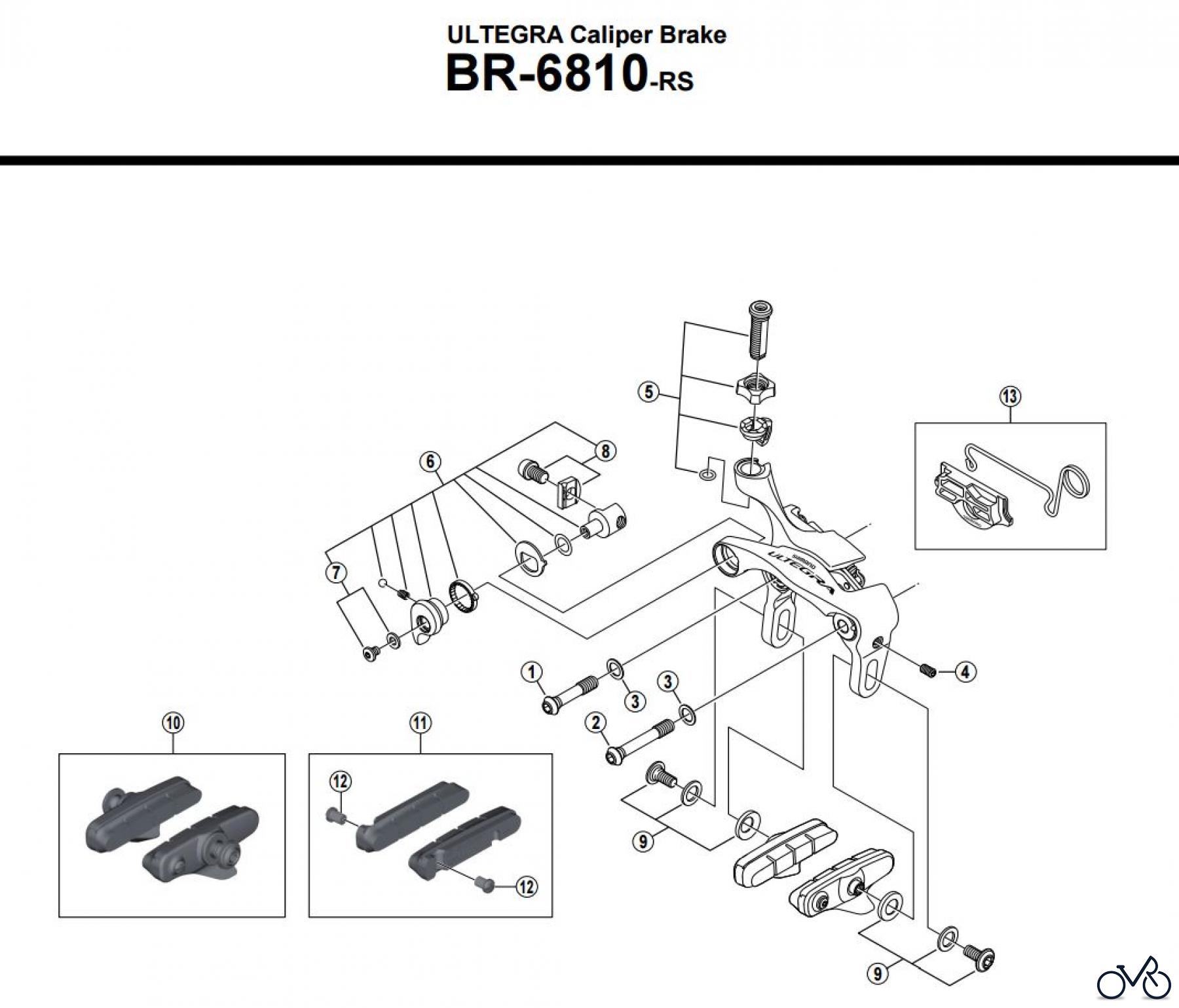  Shimano BR Brake - Bremse BR-6810-RS -3773 ULTEGRA Caliper Brake
