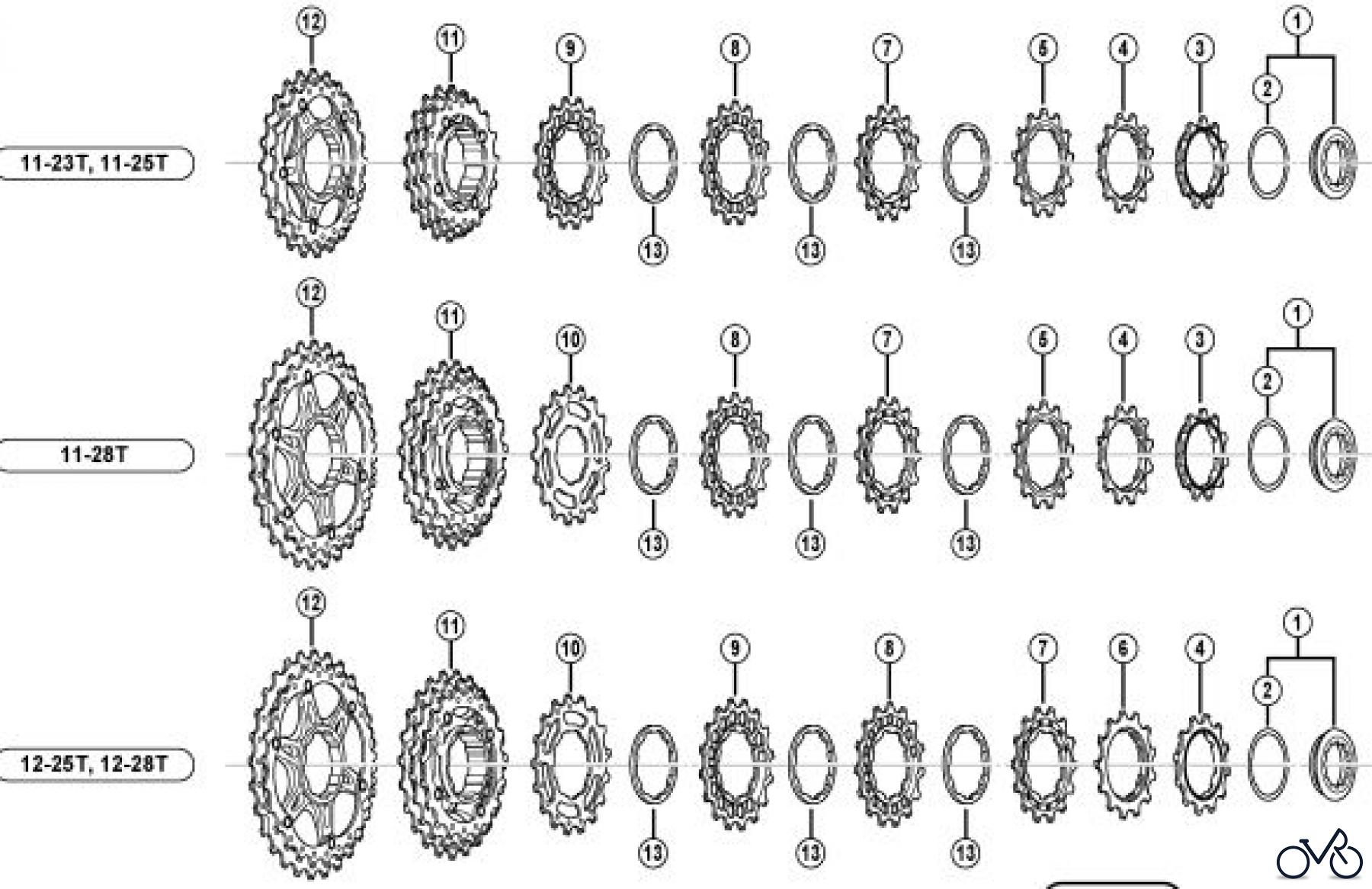  Shimano CS Cassette / Zahnkranz CS-9000 DURA-ACE Cassette Sprocket