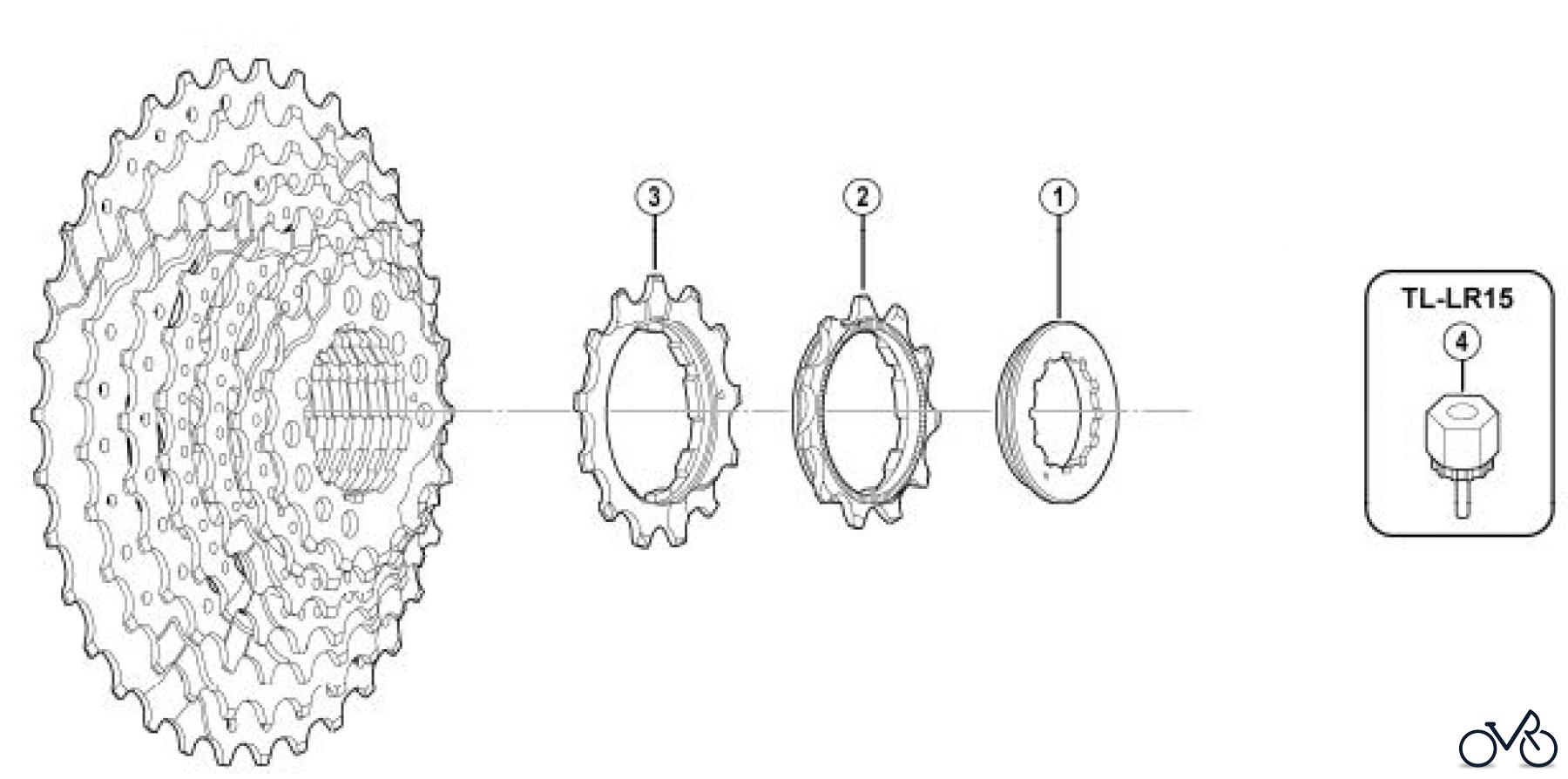  Shimano CS Cassette / Zahnkranz CS-HG20-9 bo/bn-Group Cassette Sprocket (9-Speed)