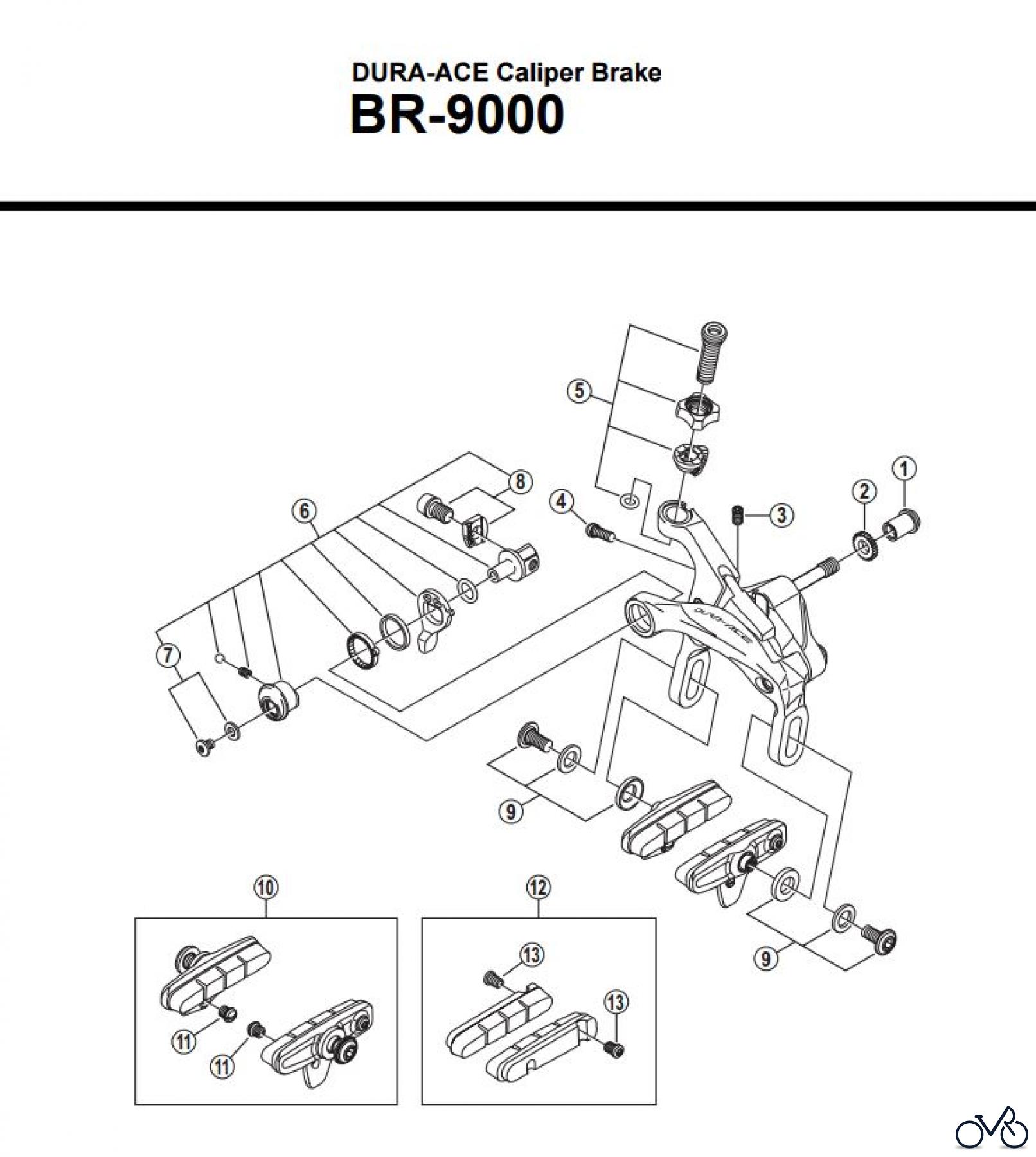  Shimano BR Brake - Bremse BR-9000 -3322 DURA-ACE Caliper Brake