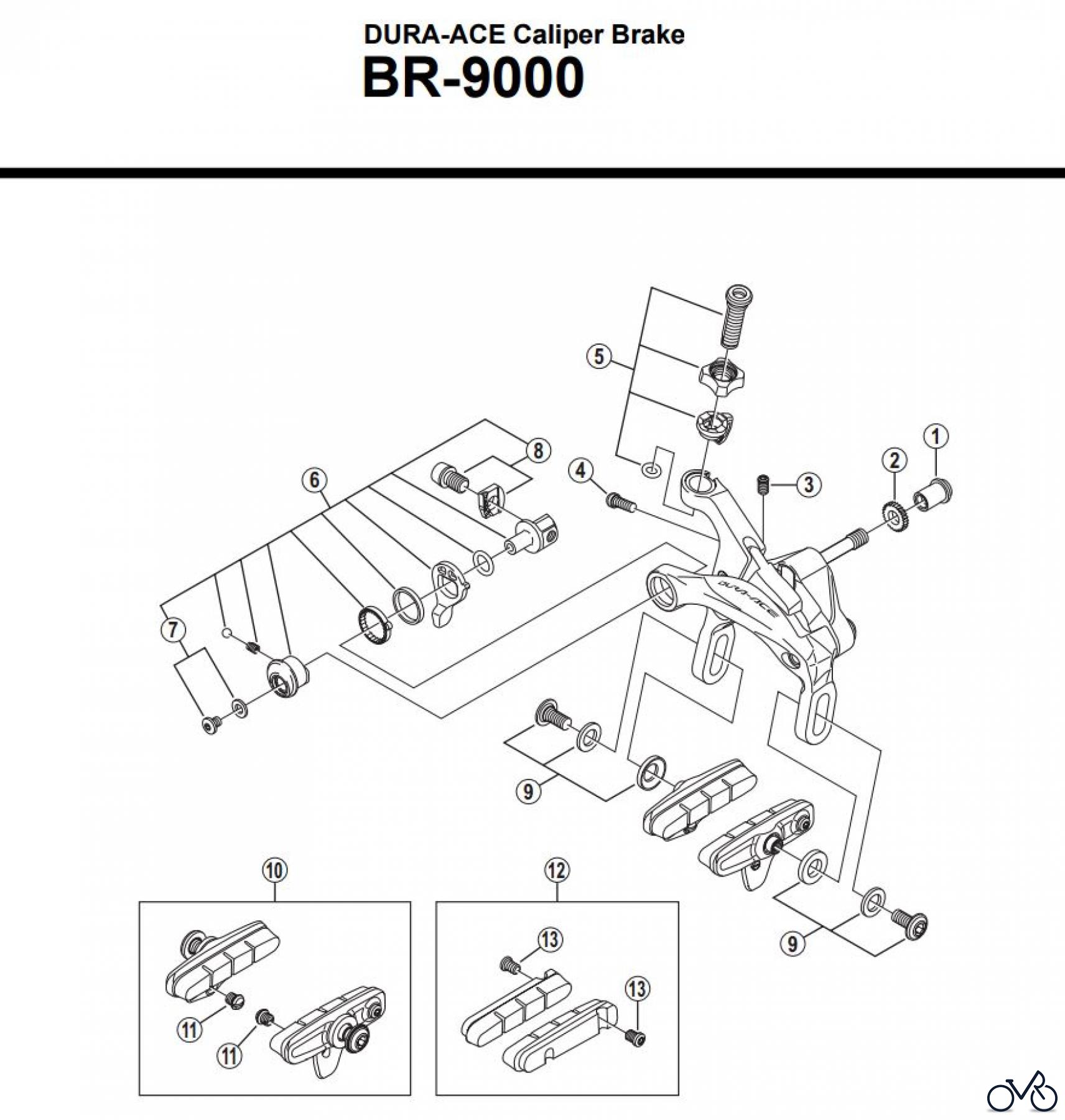  Shimano BR Brake - Bremse BR-9000 -3322A DURA-ACE Caliper Brake