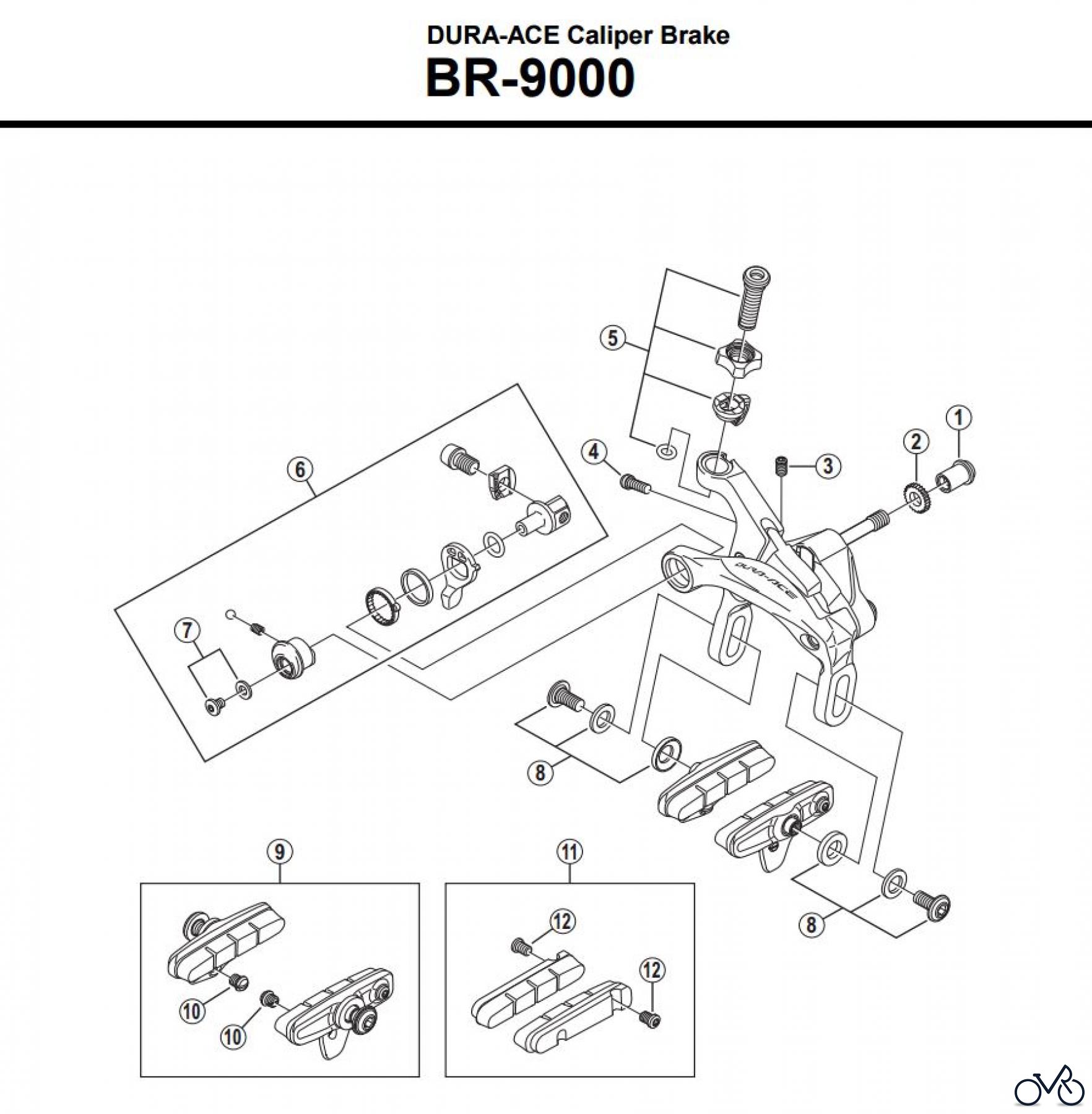  Shimano BR Brake - Bremse BR-9000 -3322C  DURA-ACE Caliper Brake