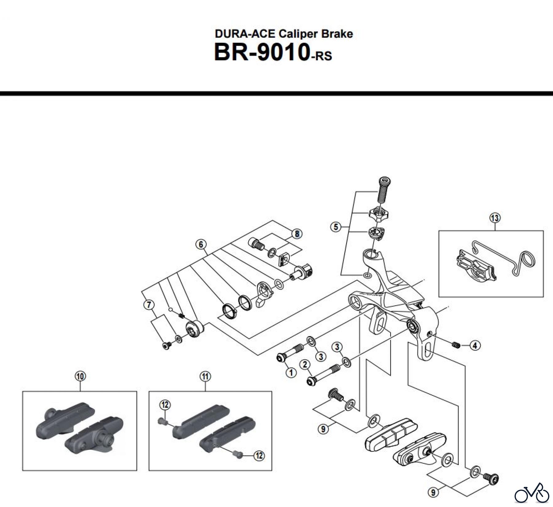  Shimano BR Brake - Bremse BR-9010RS -3740  DURA-ACE Caliper Brake
