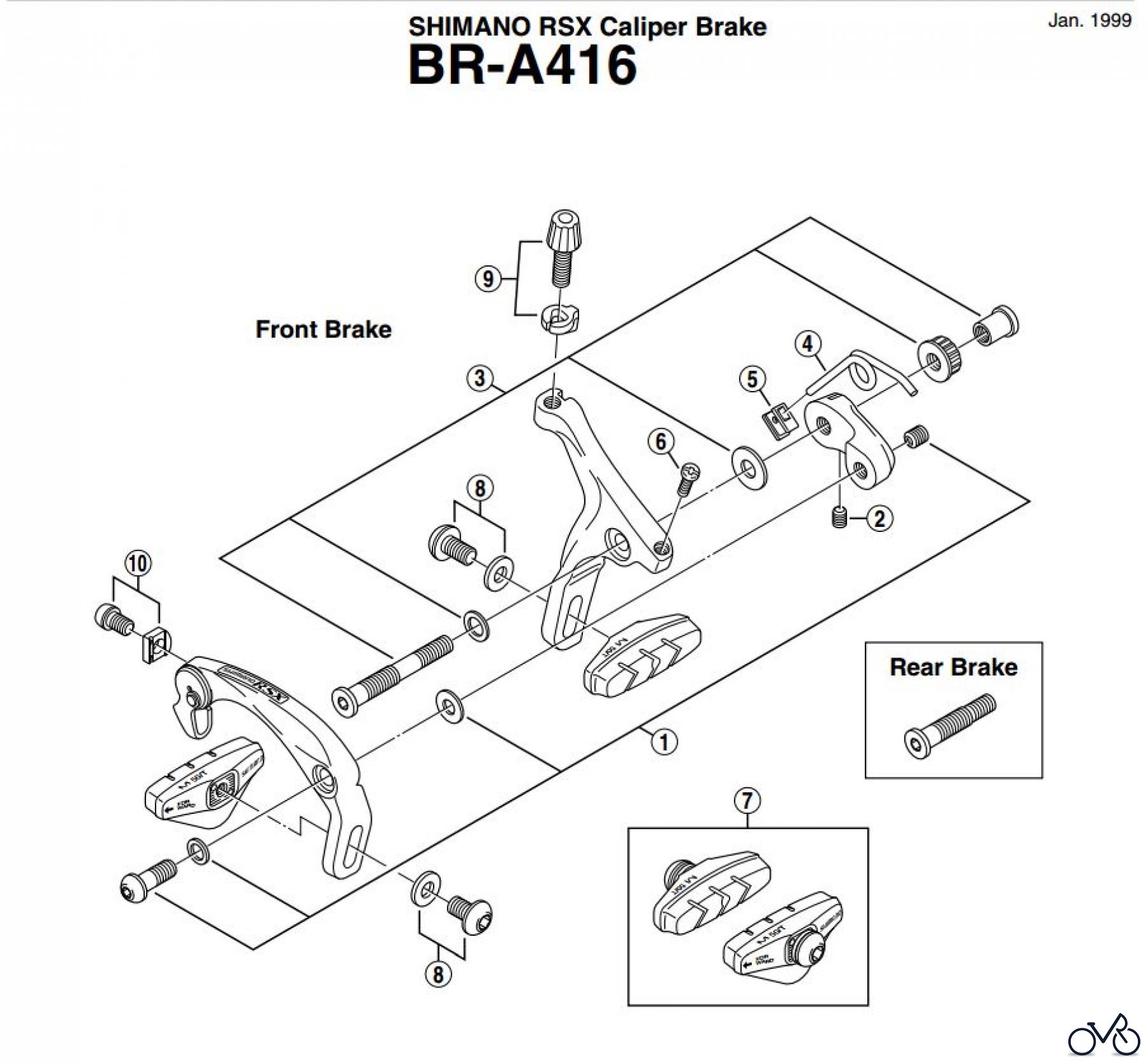  Shimano BR Brake - Bremse BR-A416 SHIMANO RSX Caliper Brake