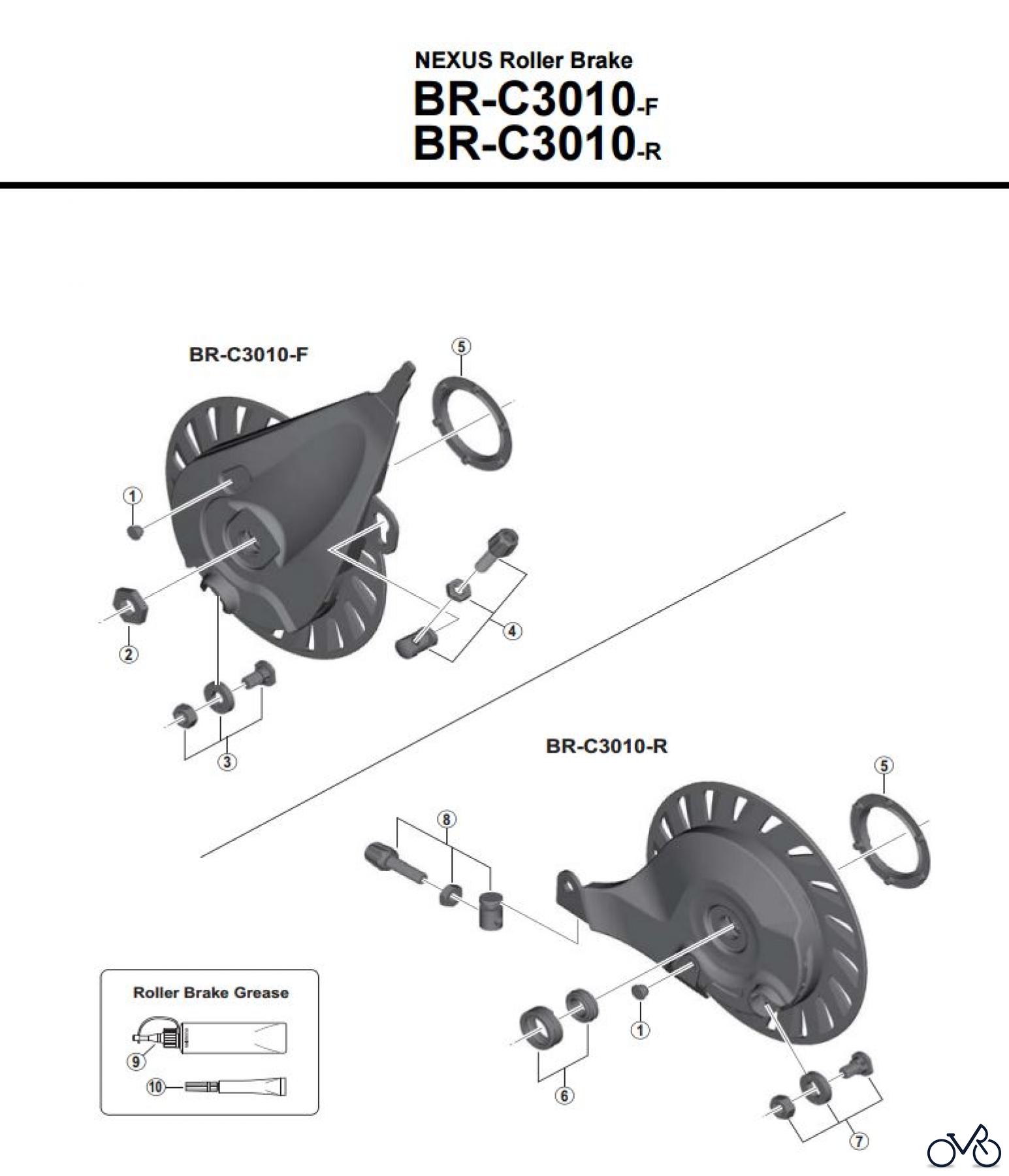  Shimano BR Brake - Bremse BR-C3010-F_R -3748A NEXUS Roller Brake
