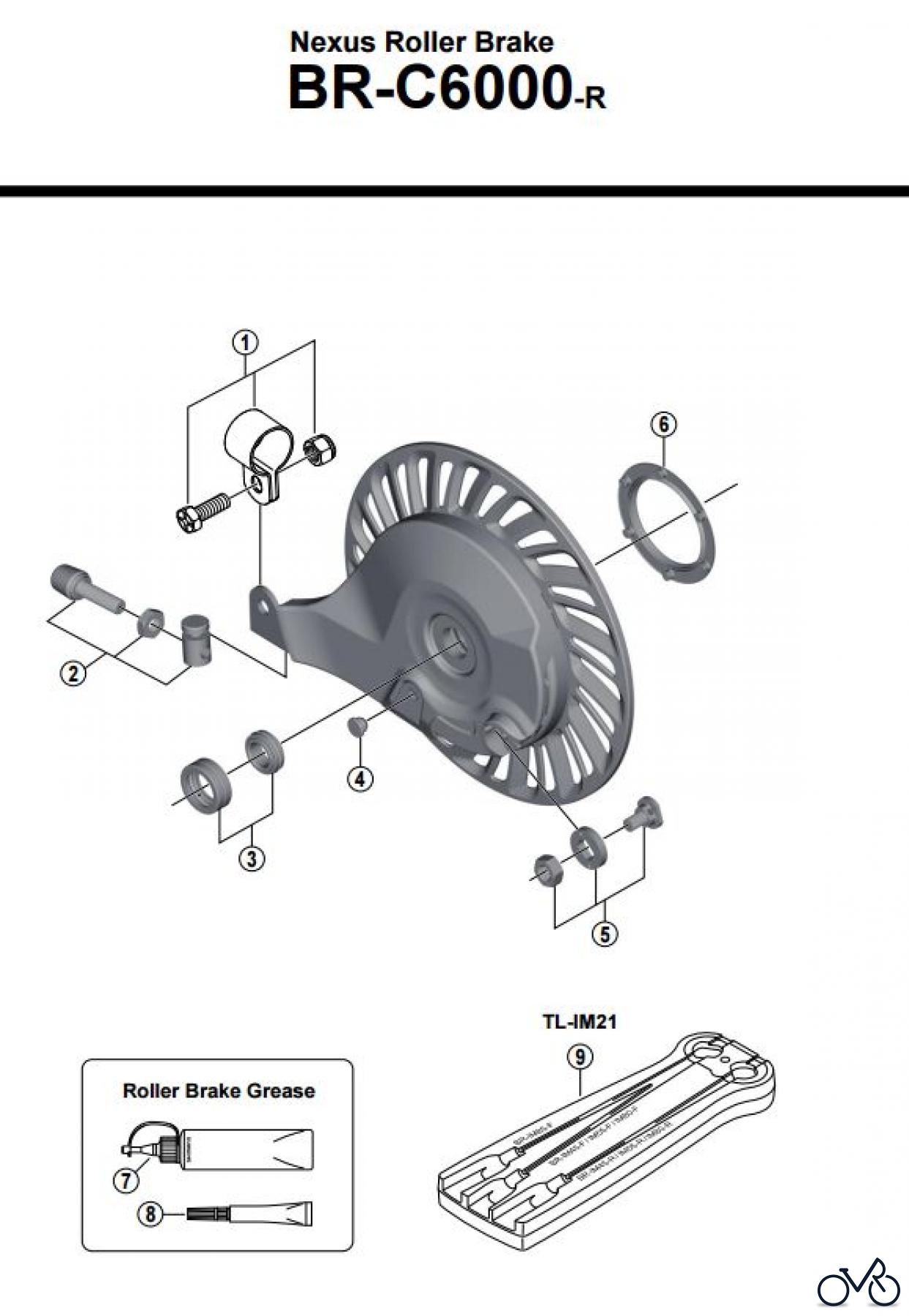  Shimano BR Brake - Bremse BR-C6000-R -3742  Nexus Roller Brake