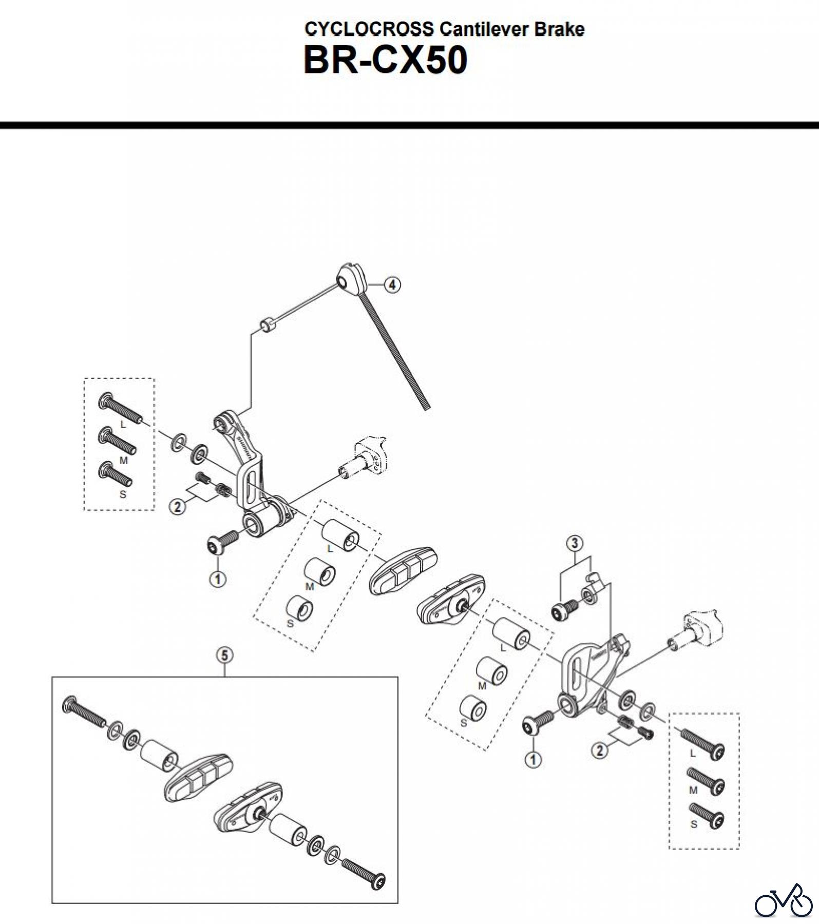  Shimano BR Brake - Bremse BR-CX50 -3222 CYCLOCROSS Cantilever Brake