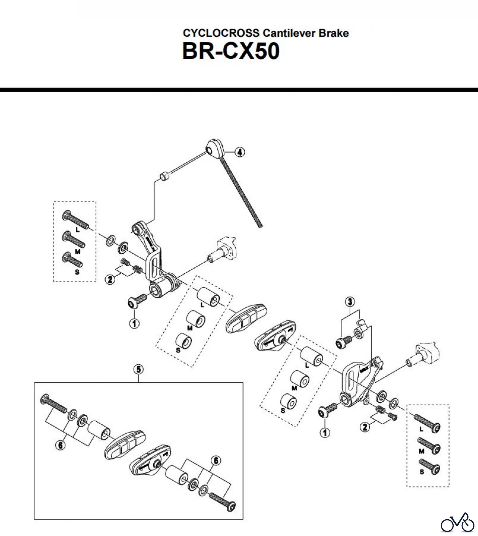  Shimano BR Brake - Bremse BR-CX50 -3222A  CYCLOCROSS Cantilever Brake