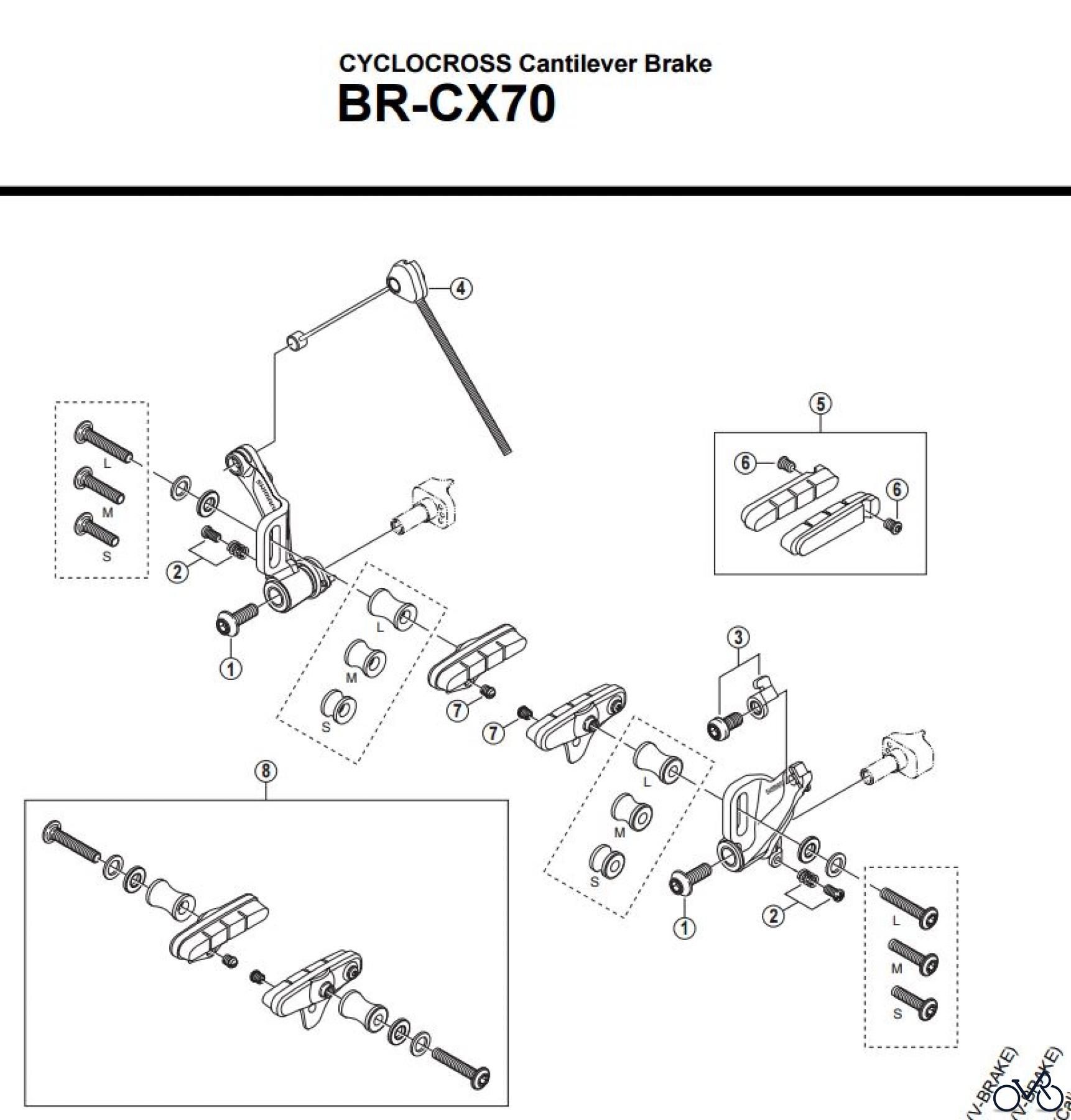  Shimano BR Brake - Bremse BR-CX70 -3223 CYCLOCROSS Cantilever Brake