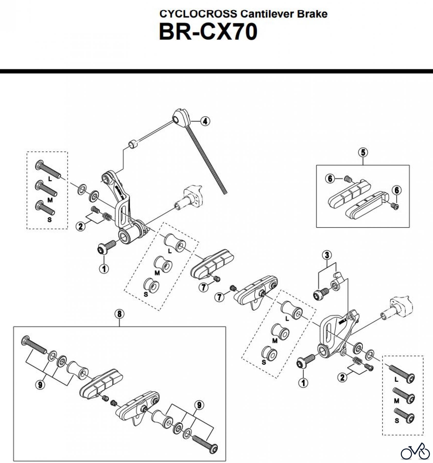  Shimano BR Brake - Bremse BR-CX70 -3223A CYCLOCROSS Cantilever Brake