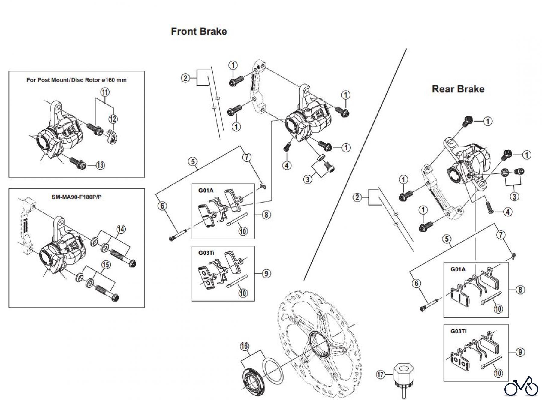  Shimano BR Brake - Bremse BR-CX75 -3355  Disc Brake