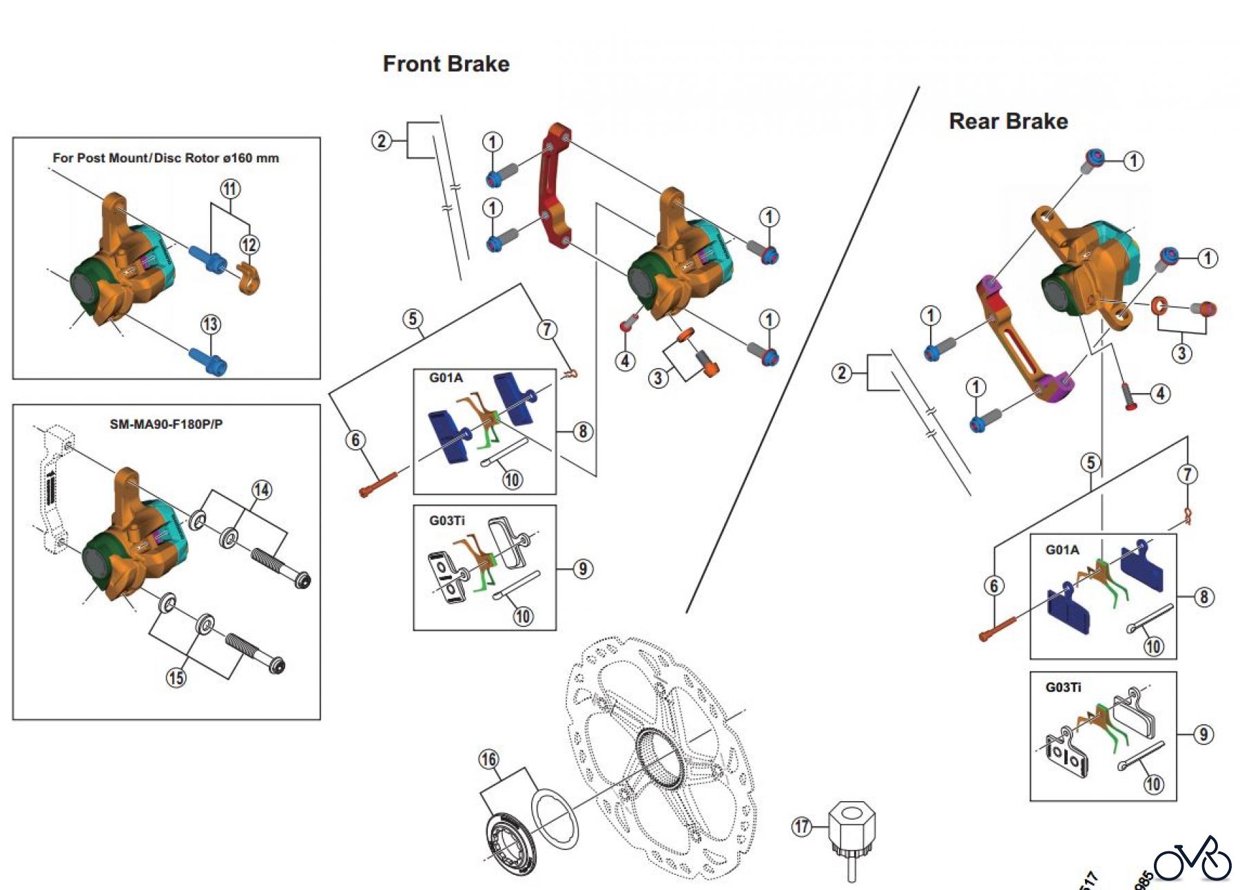  Shimano BR Brake - Bremse BR-CX77 -3644  Disc Brake