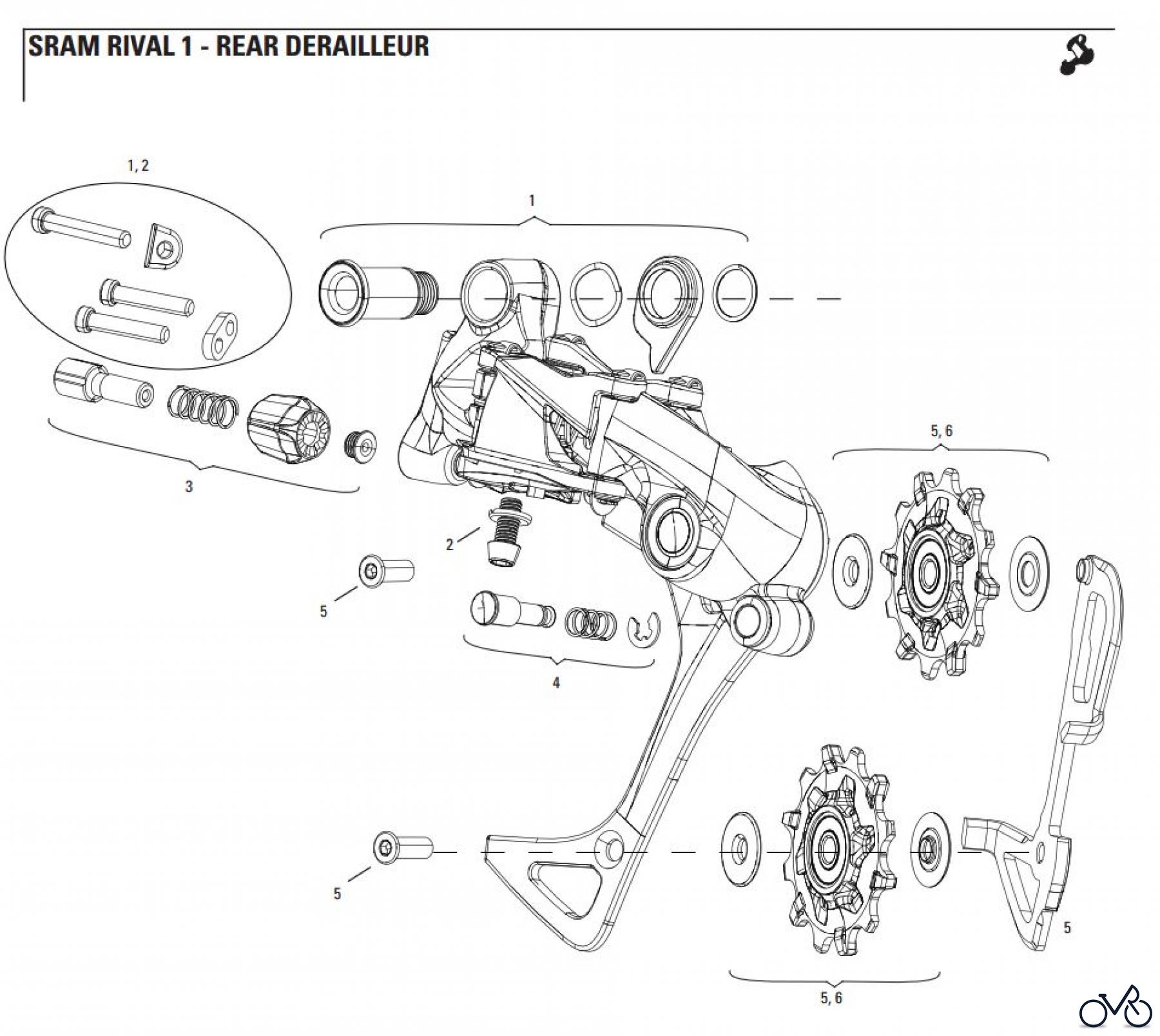  Sram Sram SRAM RIVAL 1 - REAR DERAILLEUR