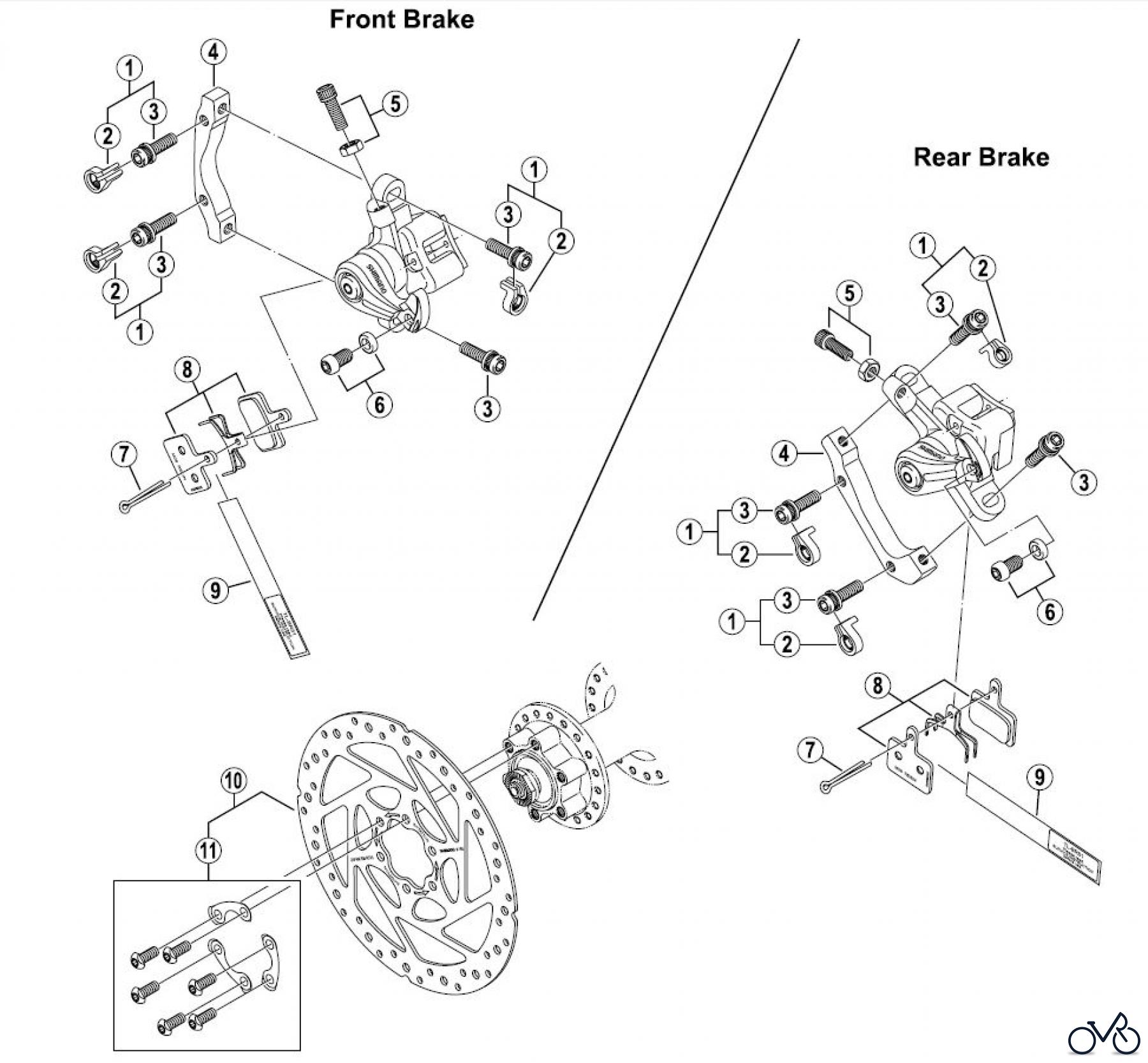 Shimano BR Brake - Bremse BR-M475-2179A Disc Brake Rear and Front