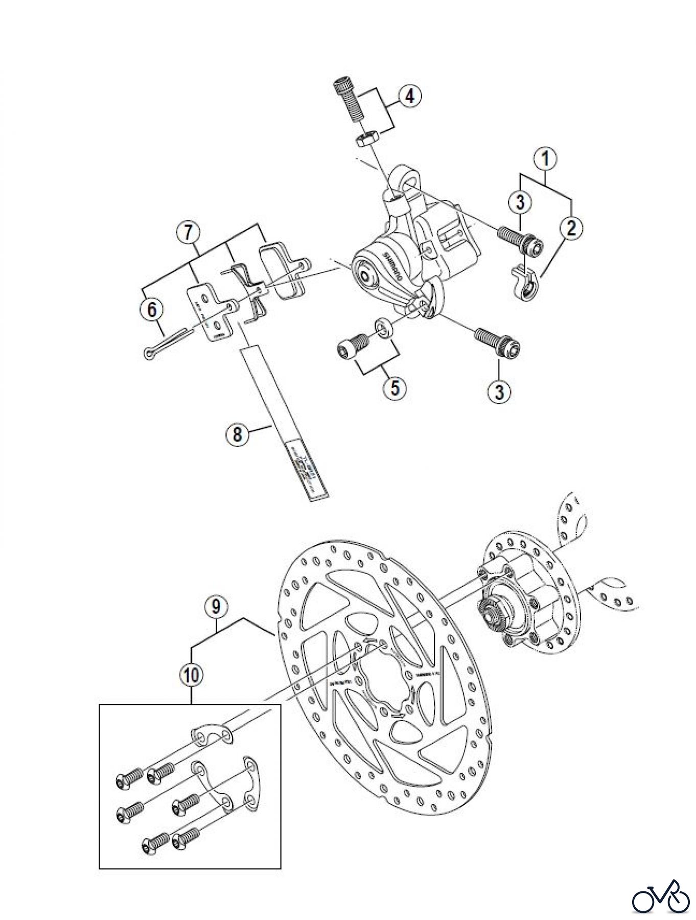  Shimano BR Brake - Bremse BR-M475-M-2180B Front Disc Brake
