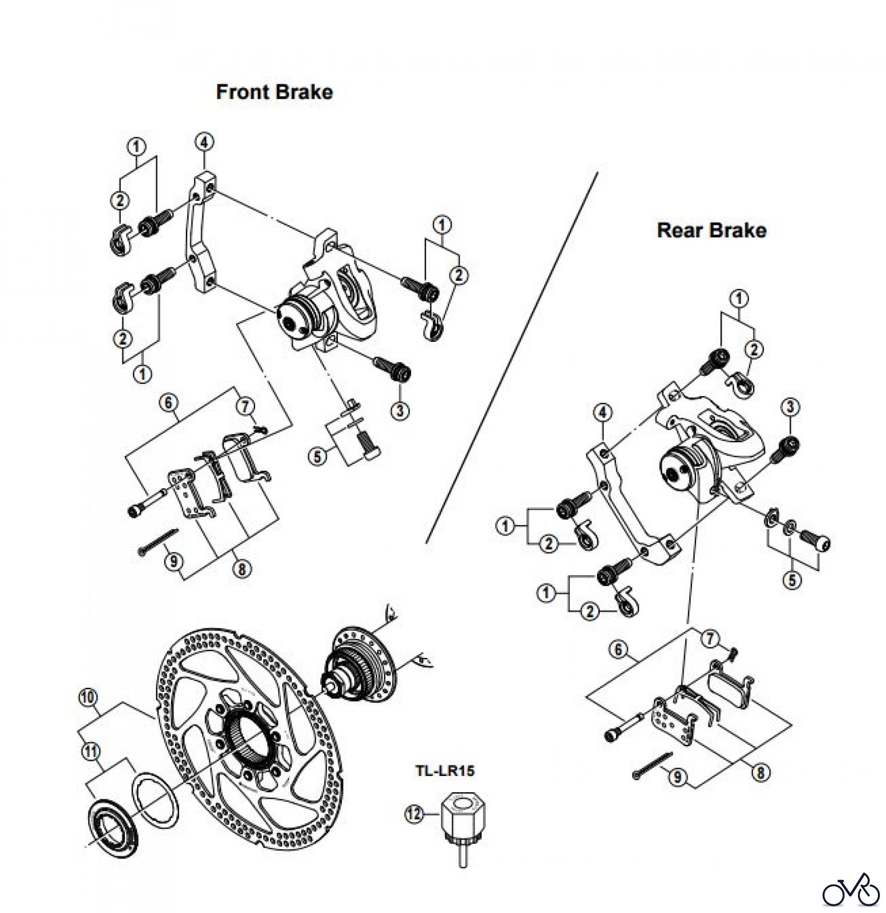  Shimano BR Brake - Bremse BR-M545-2555A Brake Caliper Disc Brake