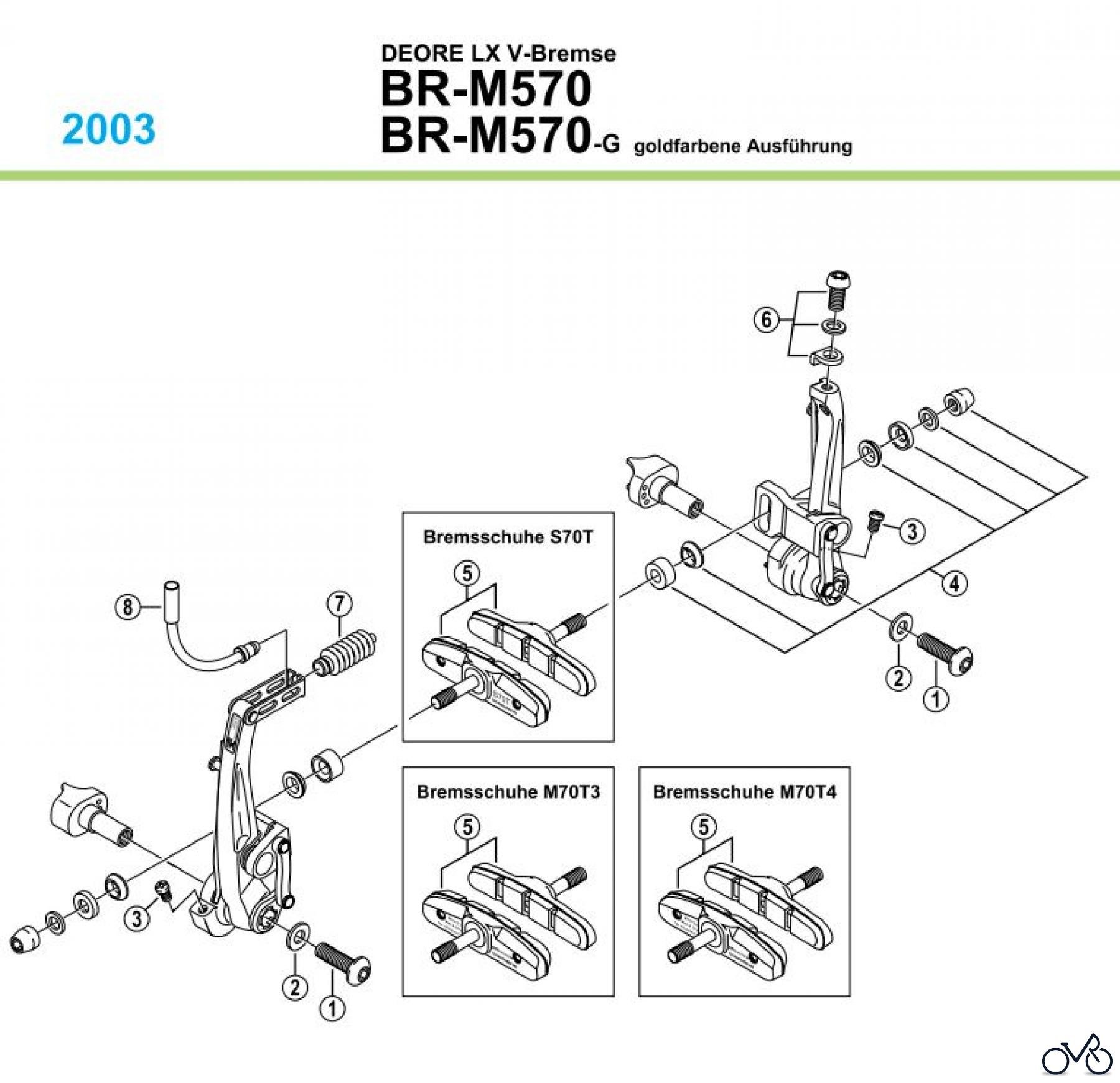  Shimano BR Brake - Bremse BR-M570 Deore LX V-Brake von 2003