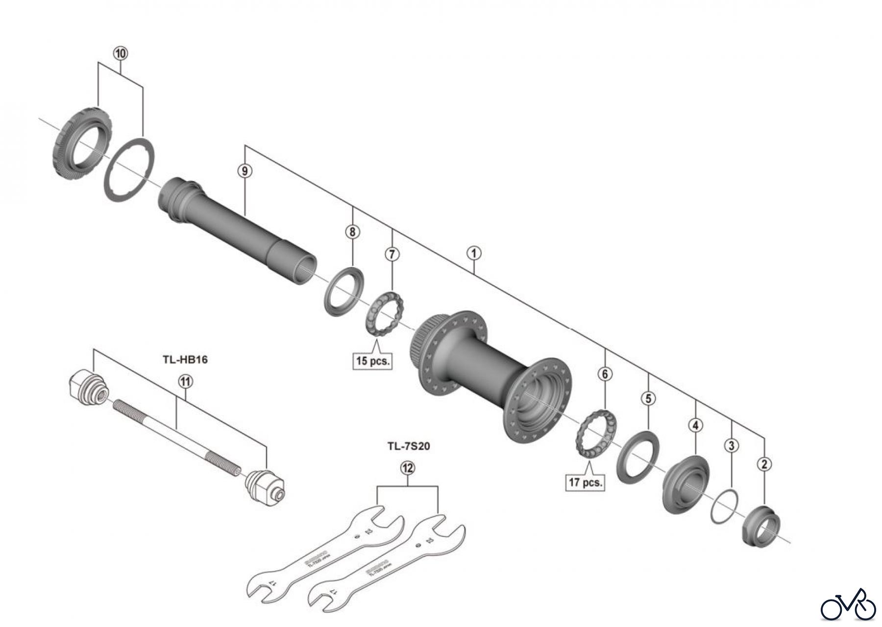 Shimano HB Hub - Vordere Nabe HB-MT900-B-4415 Front Hub (For Disc Brake)