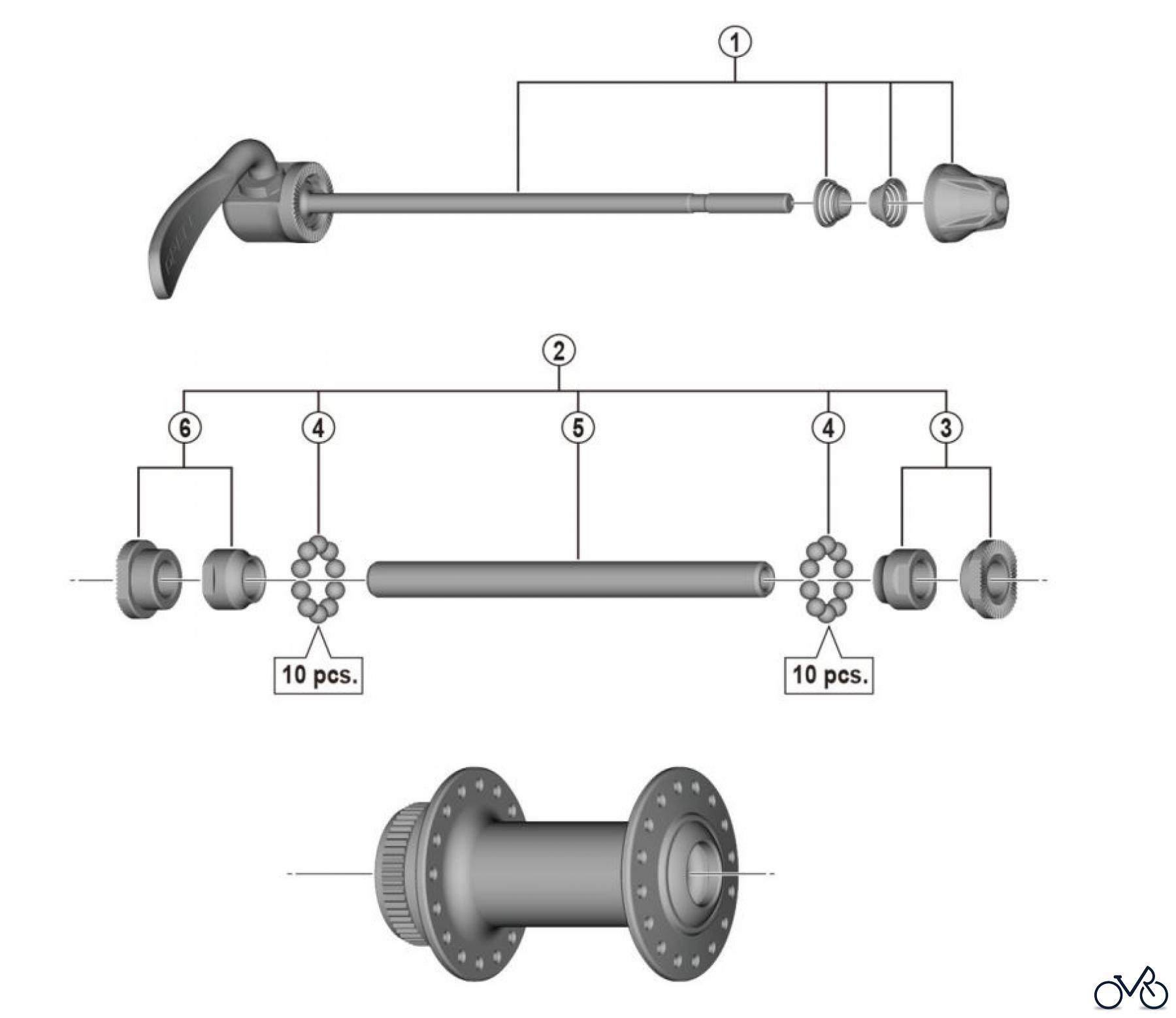 Shimano HB Hub - Vordere Nabe HB-MT200 For Disc Brake