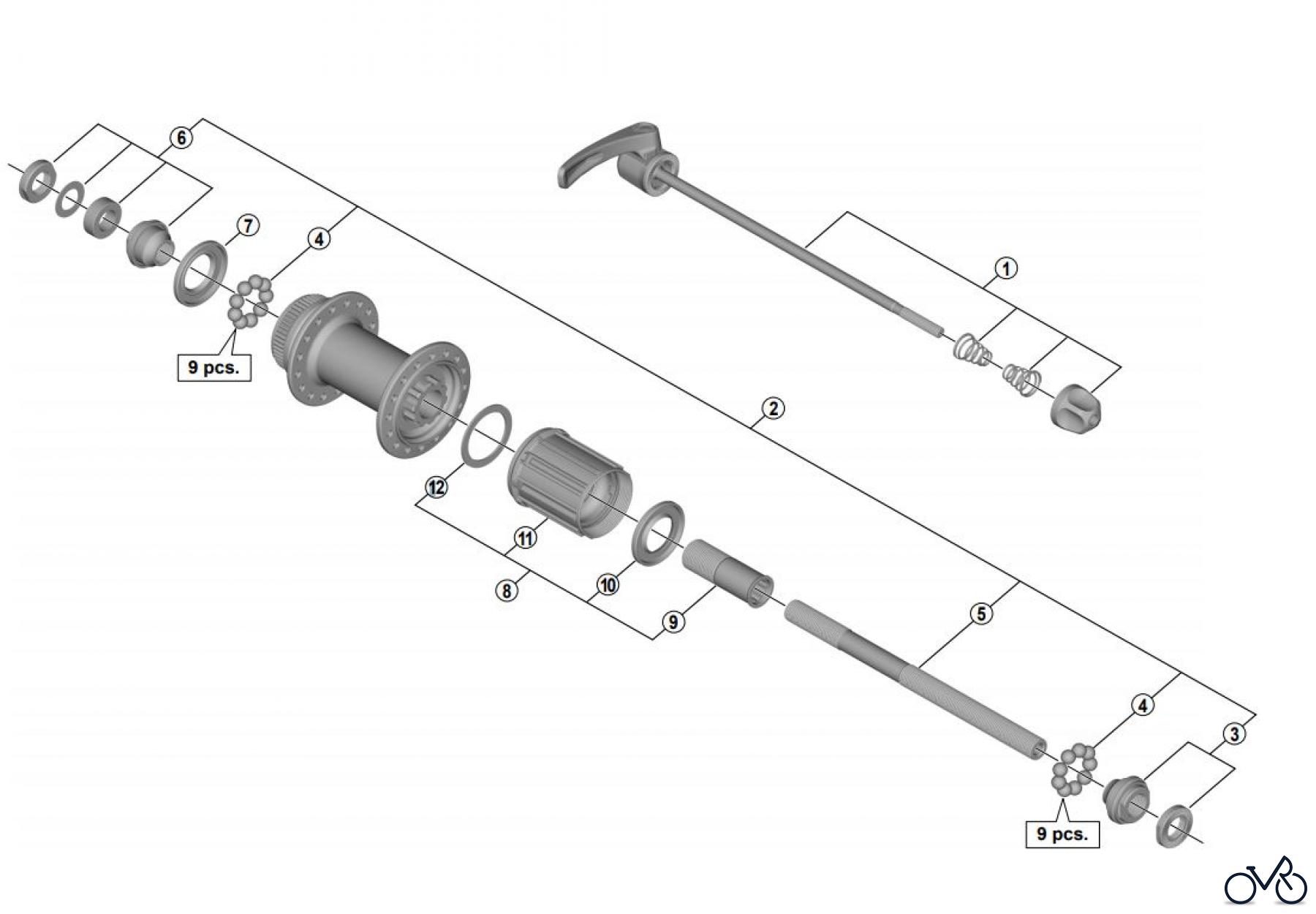  Shimano FH Free Hub - Freilaufnabe FH-M7000 (-4006)  SLX Freehub (8/9/10/MTB 11-speed)