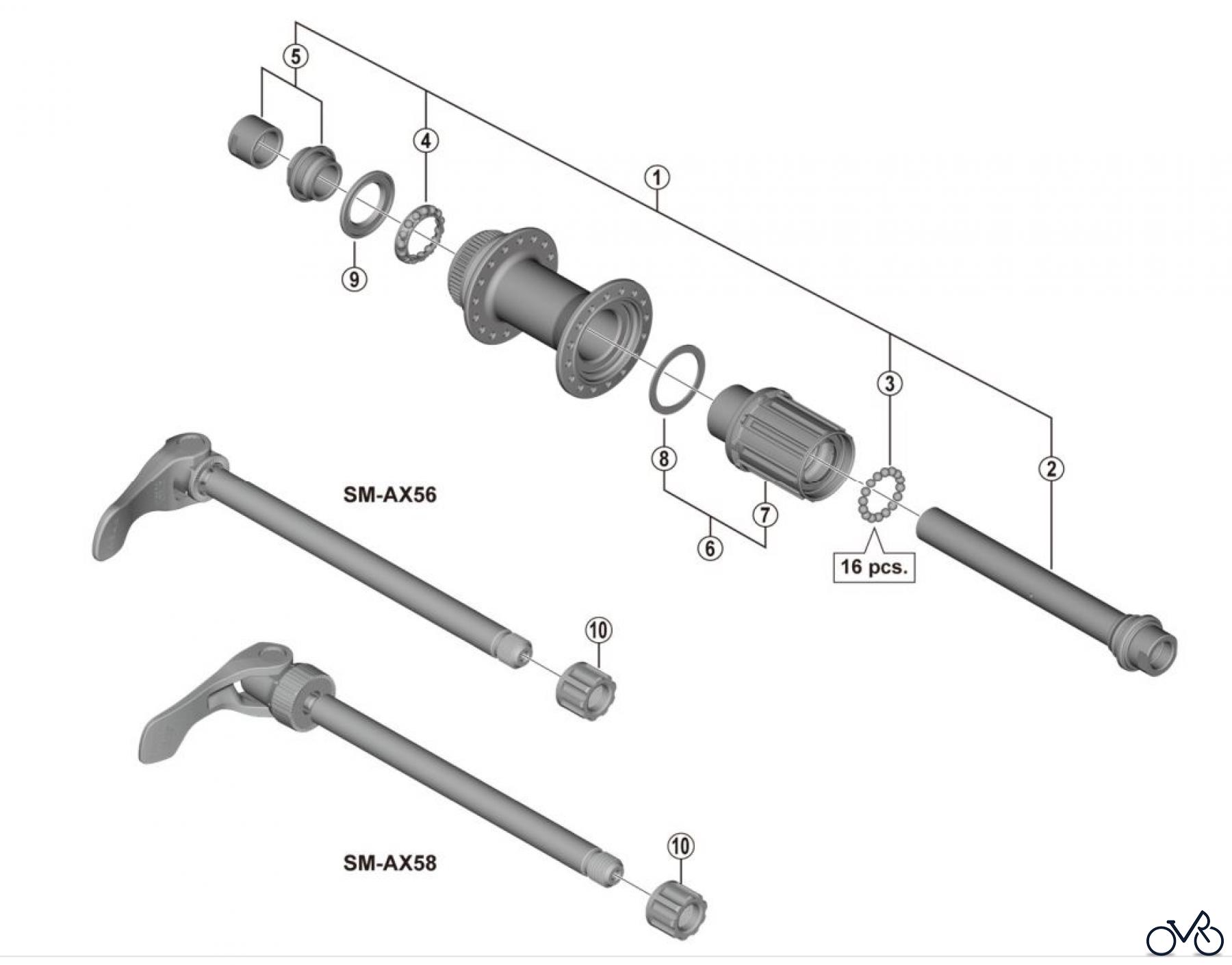  Shimano FH Free Hub - Freilaufnabe MT400-4494 Freehub (8-11-speed) for Disc Brake