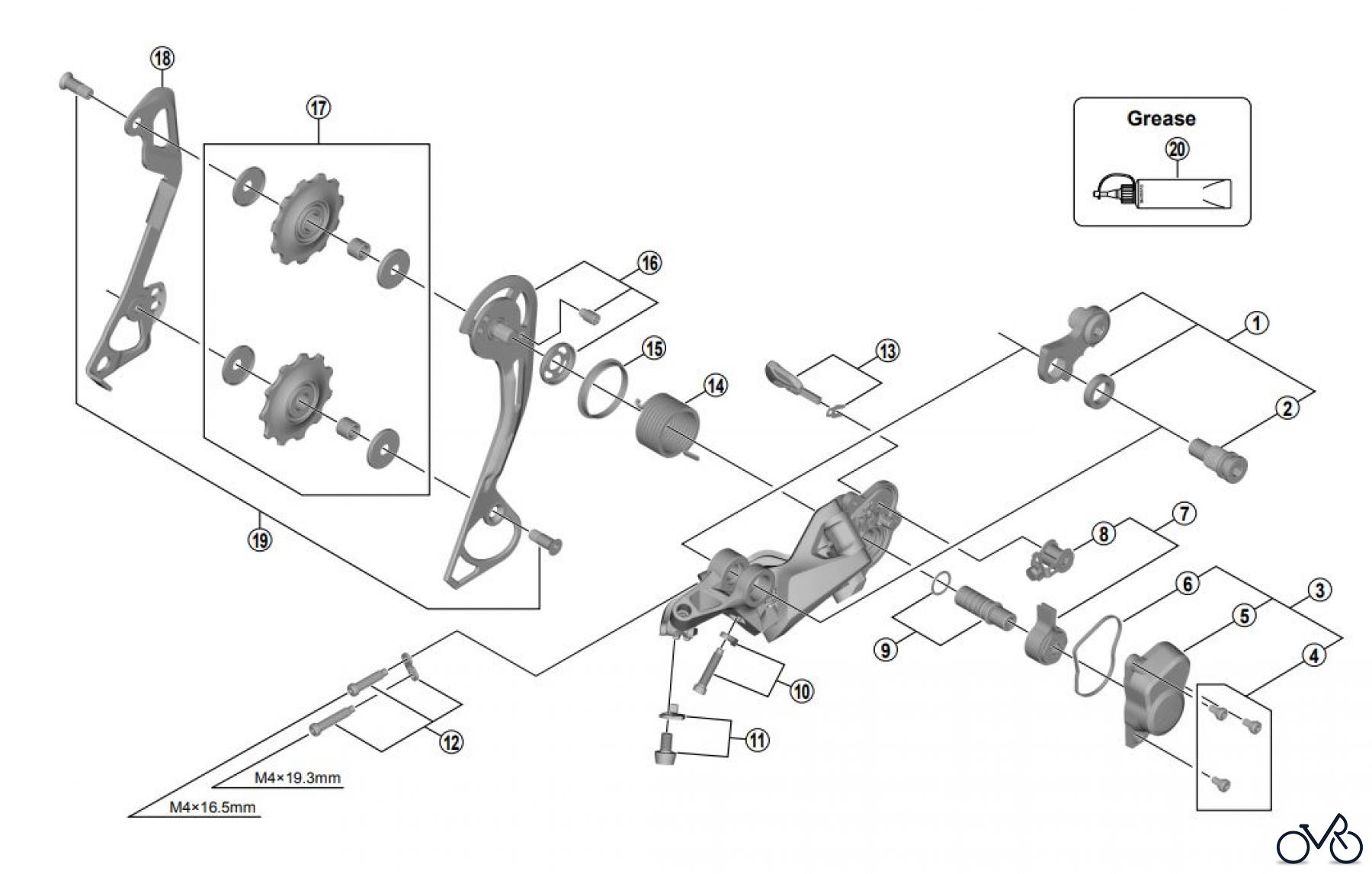 Shimano RD Rear Derailleur - Schaltwerk RD-M7000-10 (-3976A)  SLX Rear Derailleur (10-speed)