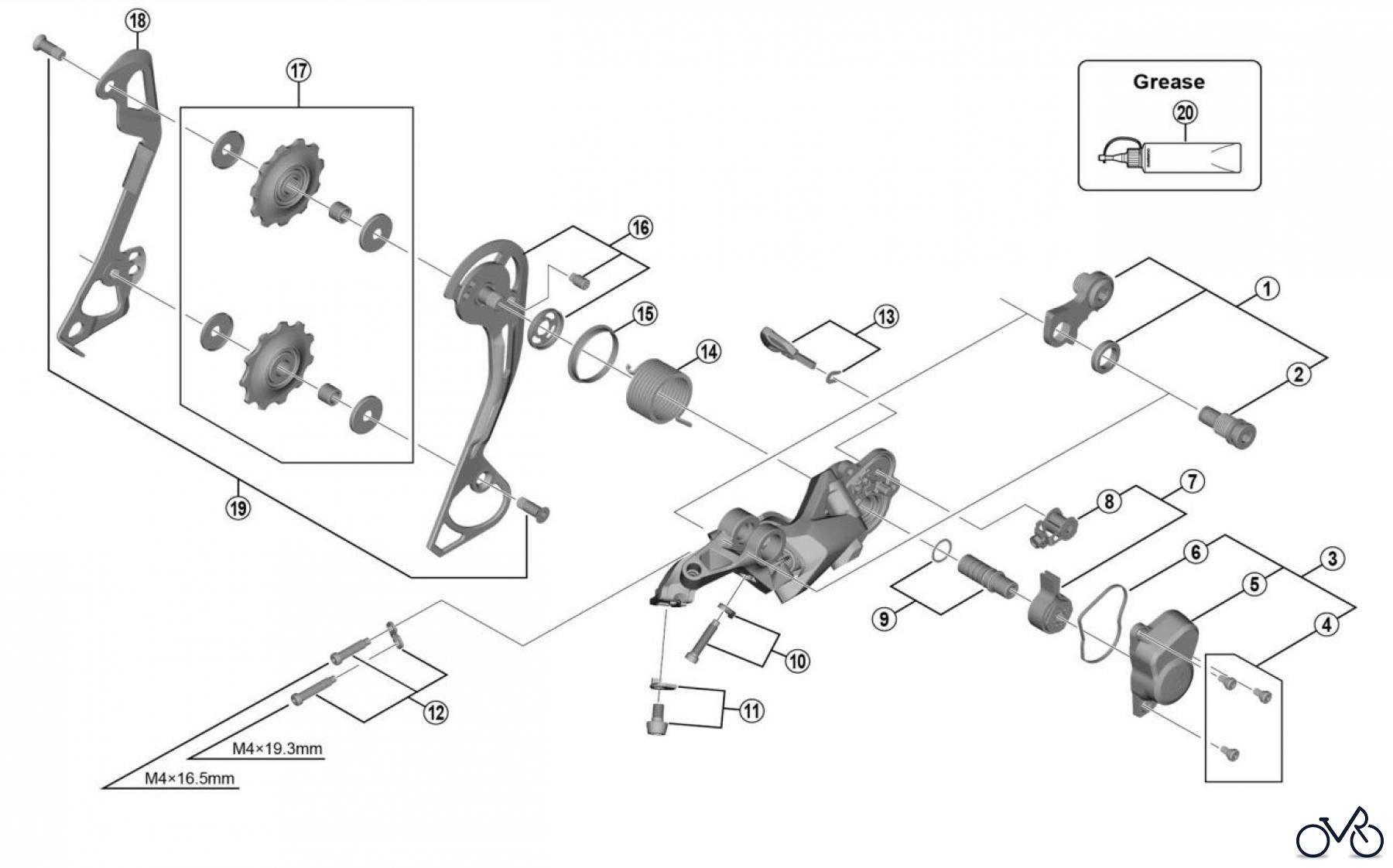 Shimano RD Rear Derailleur - Schaltwerk RD-M6000-SGS-4301A DEORE Rear Derailleur (10-speed)