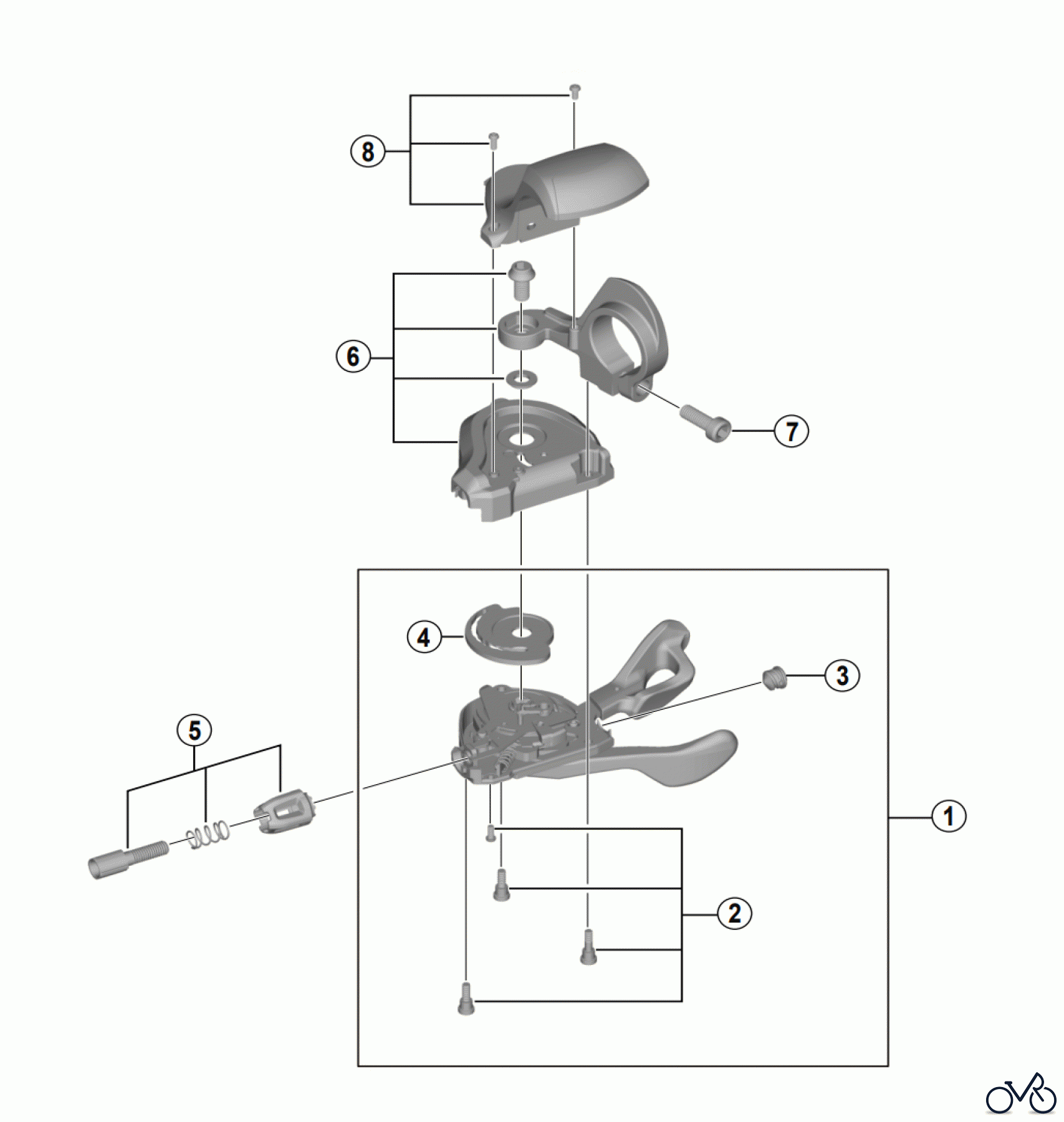 Shimano SL Shift Lever - Schalthebel SL-T8000 (4053) DEORE XT Rapidfire Plus Lever