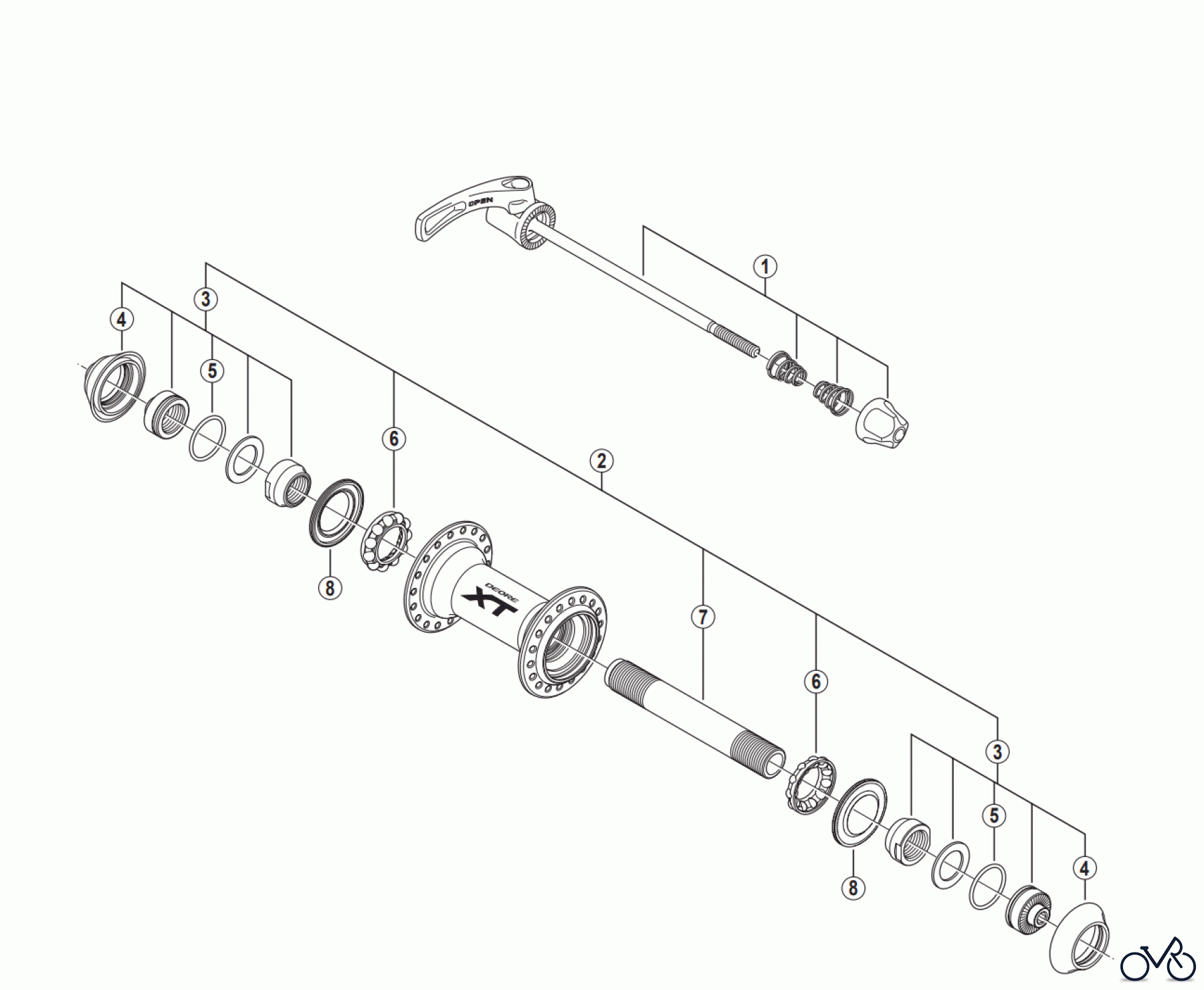 Shimano HB Hub - Vordere Nabe HB-T780 -3179 DEORE XT Front Hub