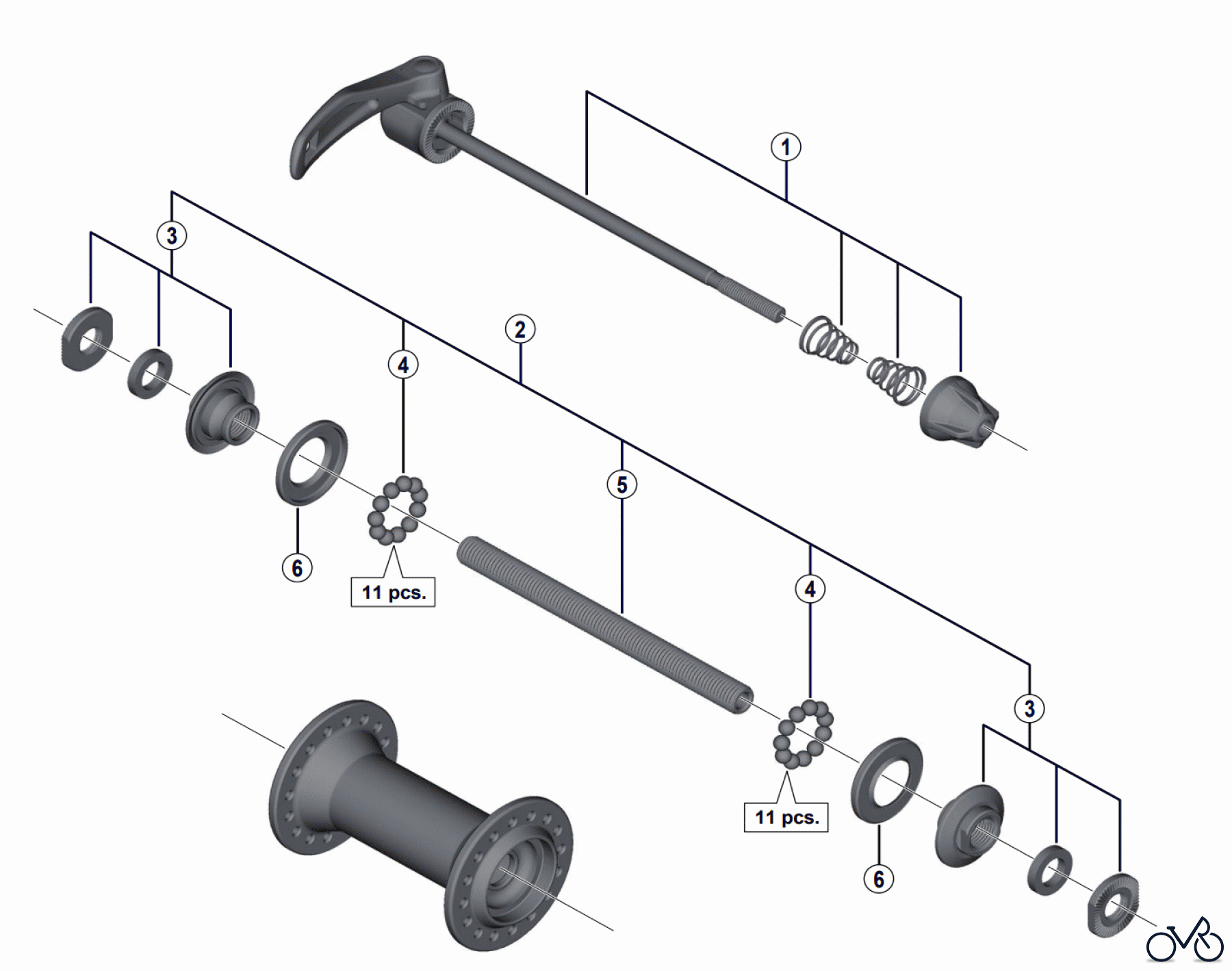  Shimano HB Hub - Vordere Nabe HB-T4000 ALIVIO Front Hub